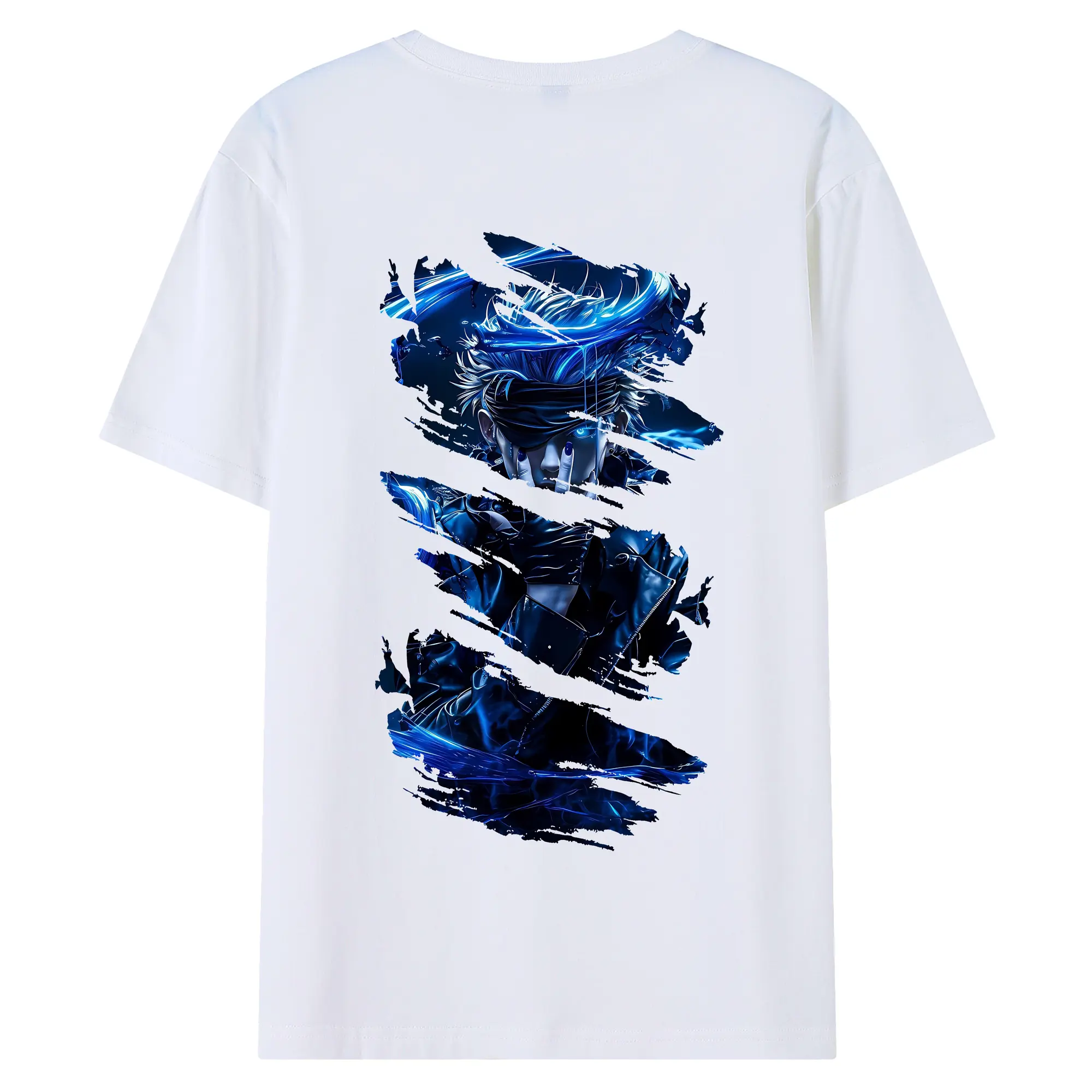 呪術廻戦 グッズ,五条 悟 - 綿100％ 半袖Tシャツ ・ バックプリント ・ 快適 通気性 ・ 日常使い 散歩 スポーツ用