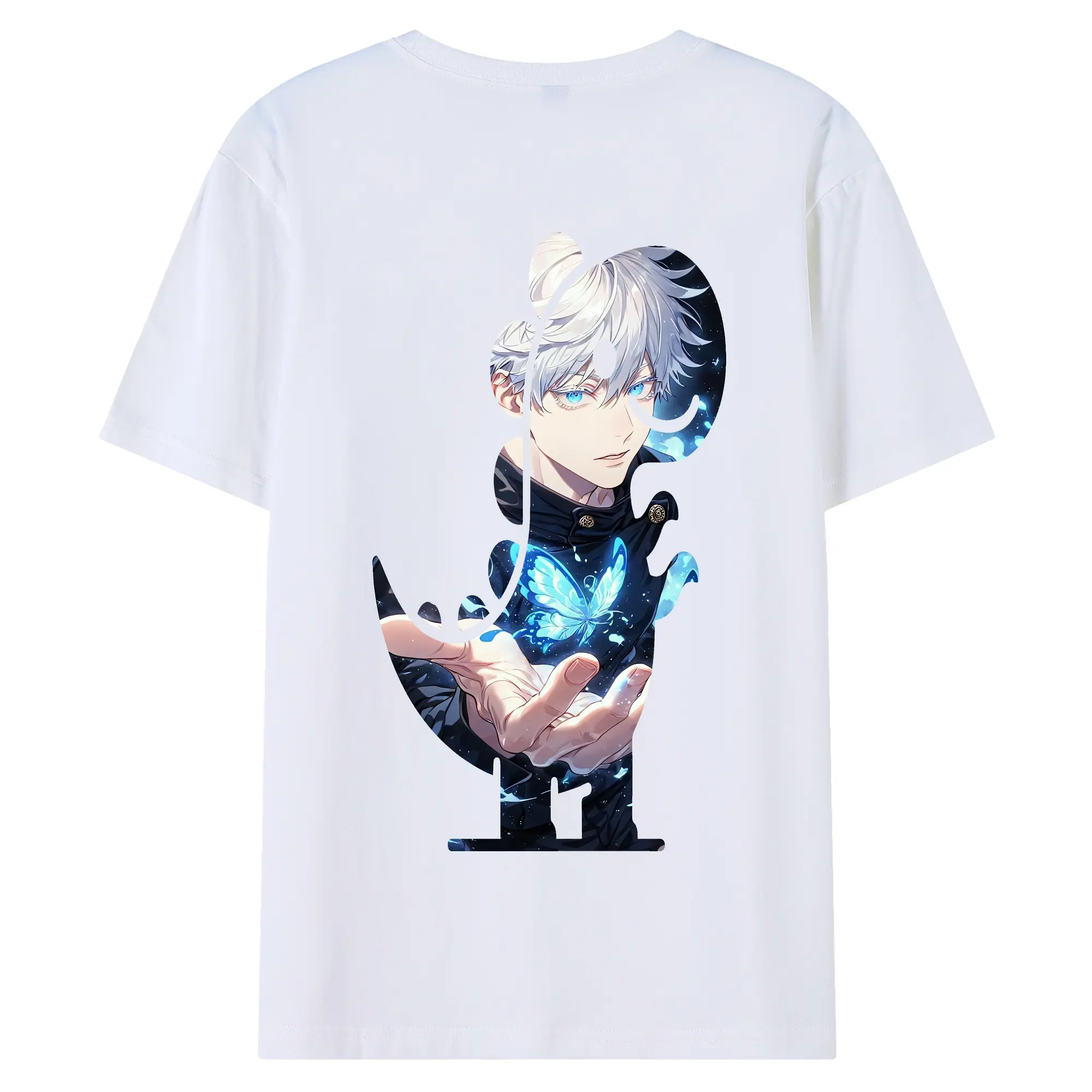 呪術廻戦 グッズ,五条 悟 - 綿100％ 半袖Tシャツ ・ バックプリント ・ 快適 通気性 ・ 日常使い 散歩 スポーツ用