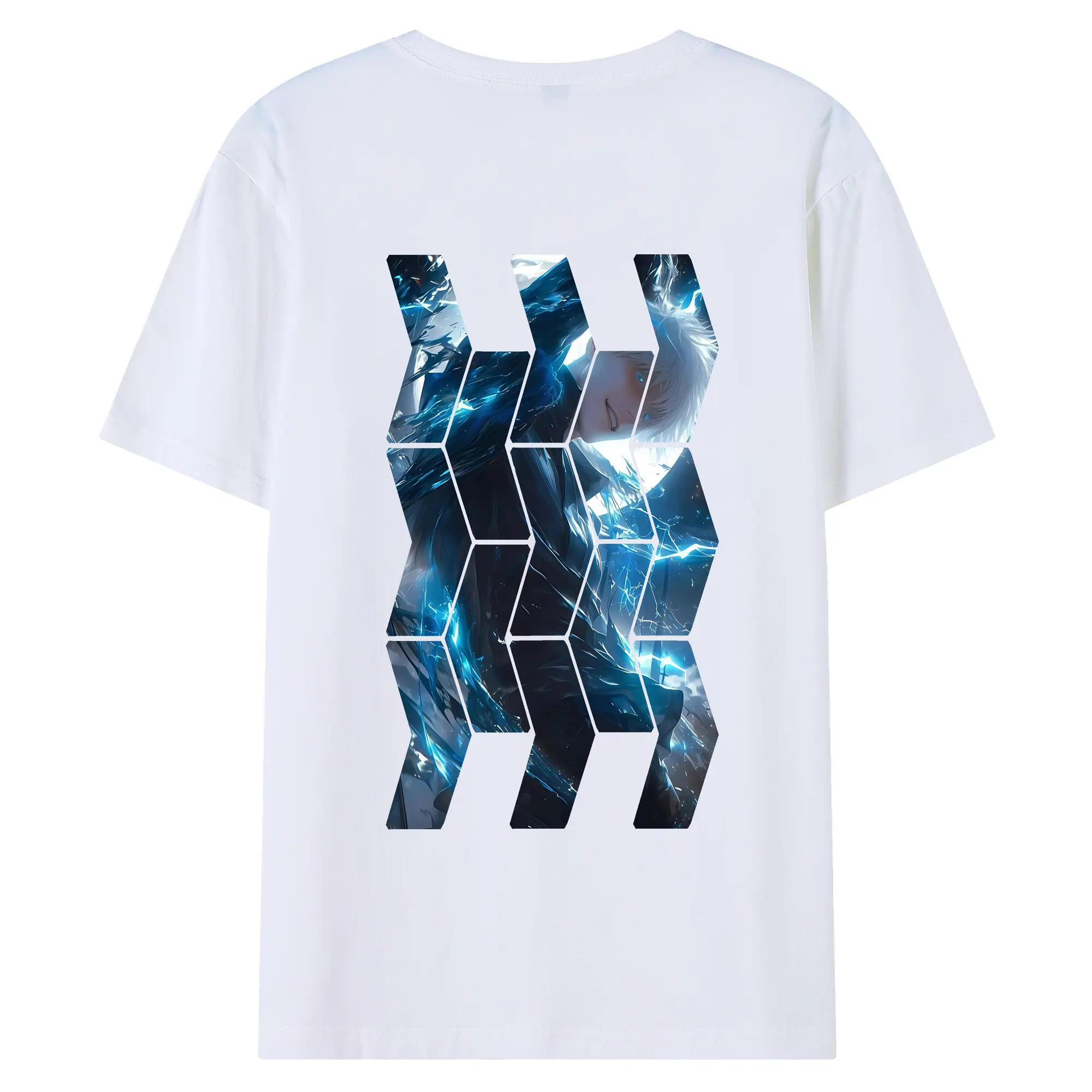 呪術廻戦 グッズ,五条 悟 - 綿100％ 半袖Tシャツ ・ バックプリント ・ 快適 通気性 ・ 日常使い 散歩 スポーツ用