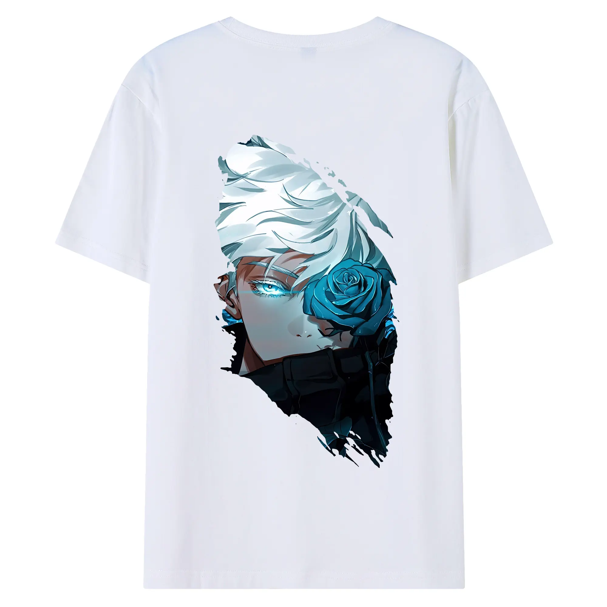 呪術廻戦 グッズ,五条 悟 - 綿100％ 半袖Tシャツ ・ バックプリント ・ 快適 通気性 ・ 日常使い 散歩 スポーツ用