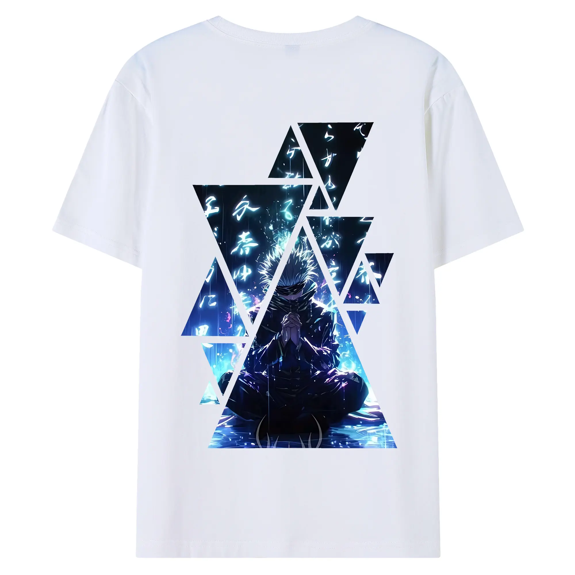 呪術廻戦 グッズ,五条 悟 - 綿100％ 半袖Tシャツ ・ バックプリント ・ 快適 通気性 ・ 日常使い 散歩 スポーツ用