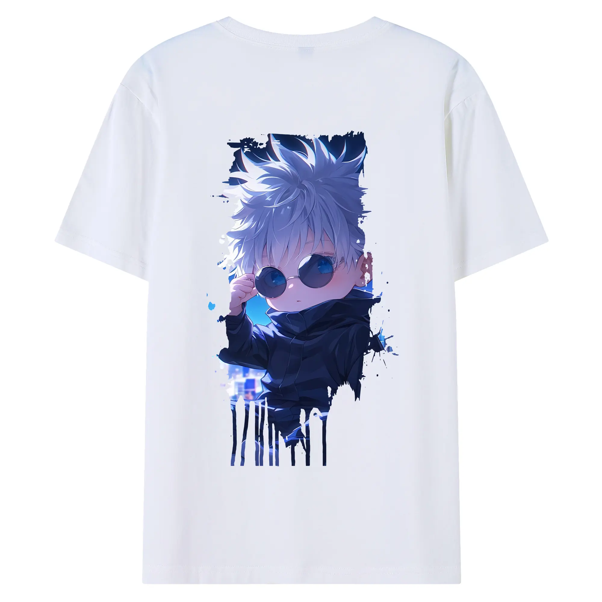 呪術廻戦 グッズ,五条 悟 - 綿100％ 半袖Tシャツ ・ バックプリント ・ 快適 通気性 ・ 日常使い 散歩 スポーツ用