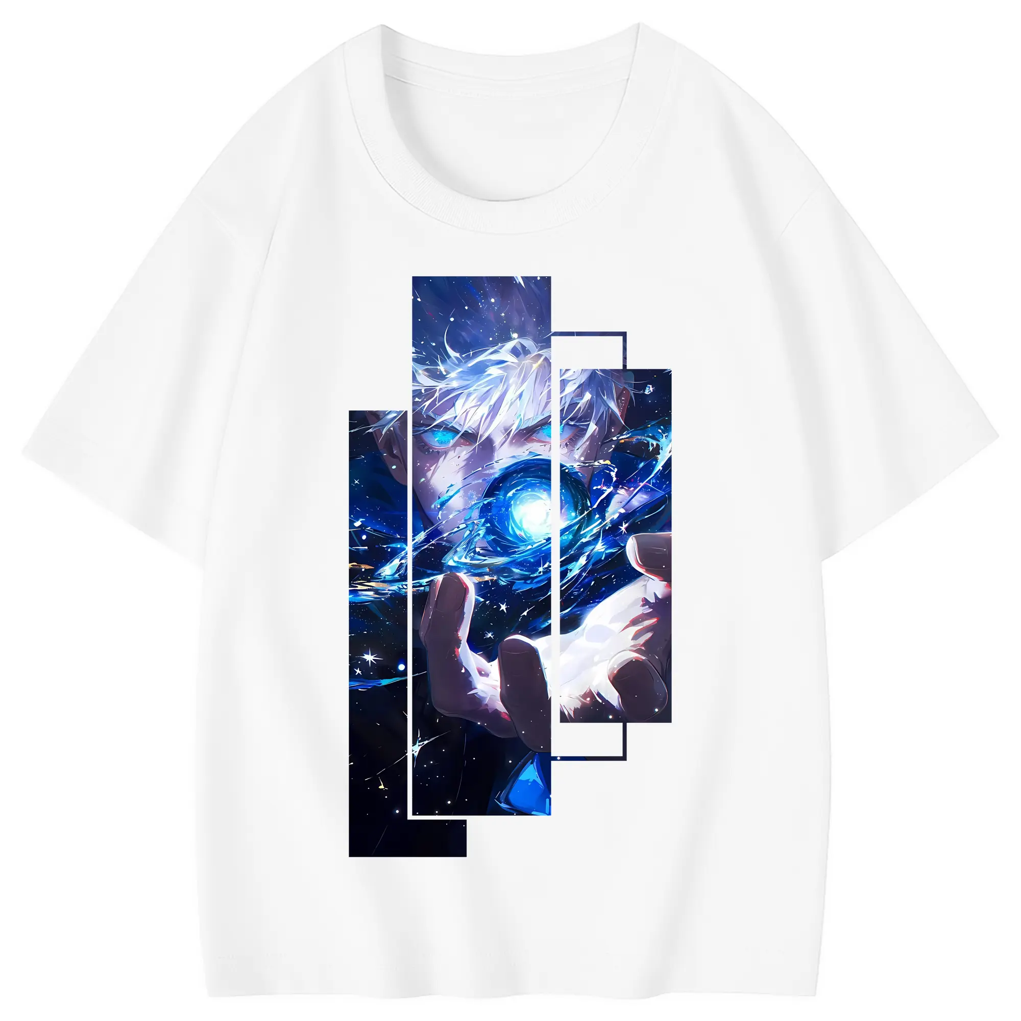 呪術廻戦 グッズ,五条 悟 - 綿100％ キッズTシャツ ・ フロントプリント ・ 快適 通気性 ・ スポーツ カジュアル 散歩用