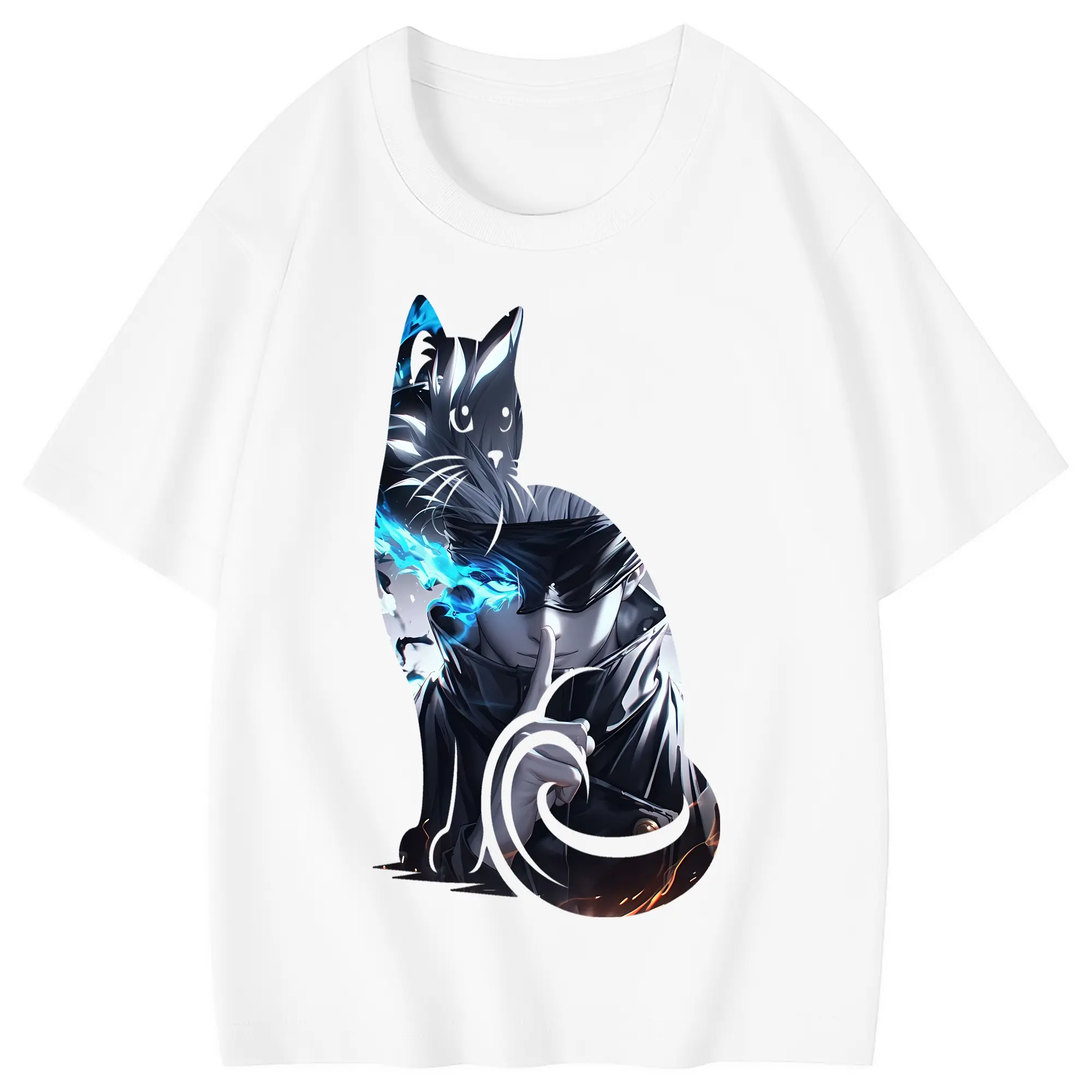 呪術廻戦 グッズ,五条 悟 - 綿100％ キッズTシャツ ・ フロントプリント ・ 快適 通気性 ・ スポーツ カジュアル 散歩用