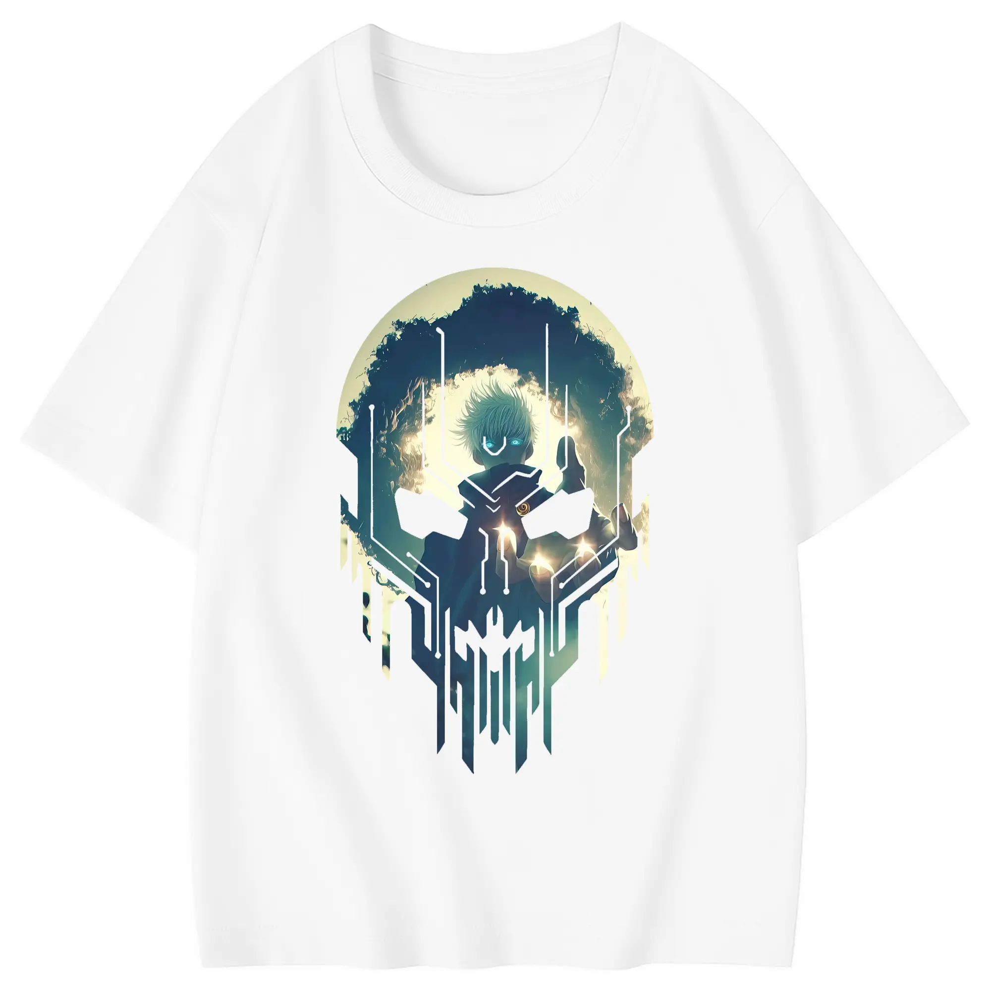 呪術廻戦 グッズ,五条 悟 - 綿100％ キッズTシャツ ・ フロントプリント ・ 快適 通気性 ・ スポーツ カジュアル 散歩用