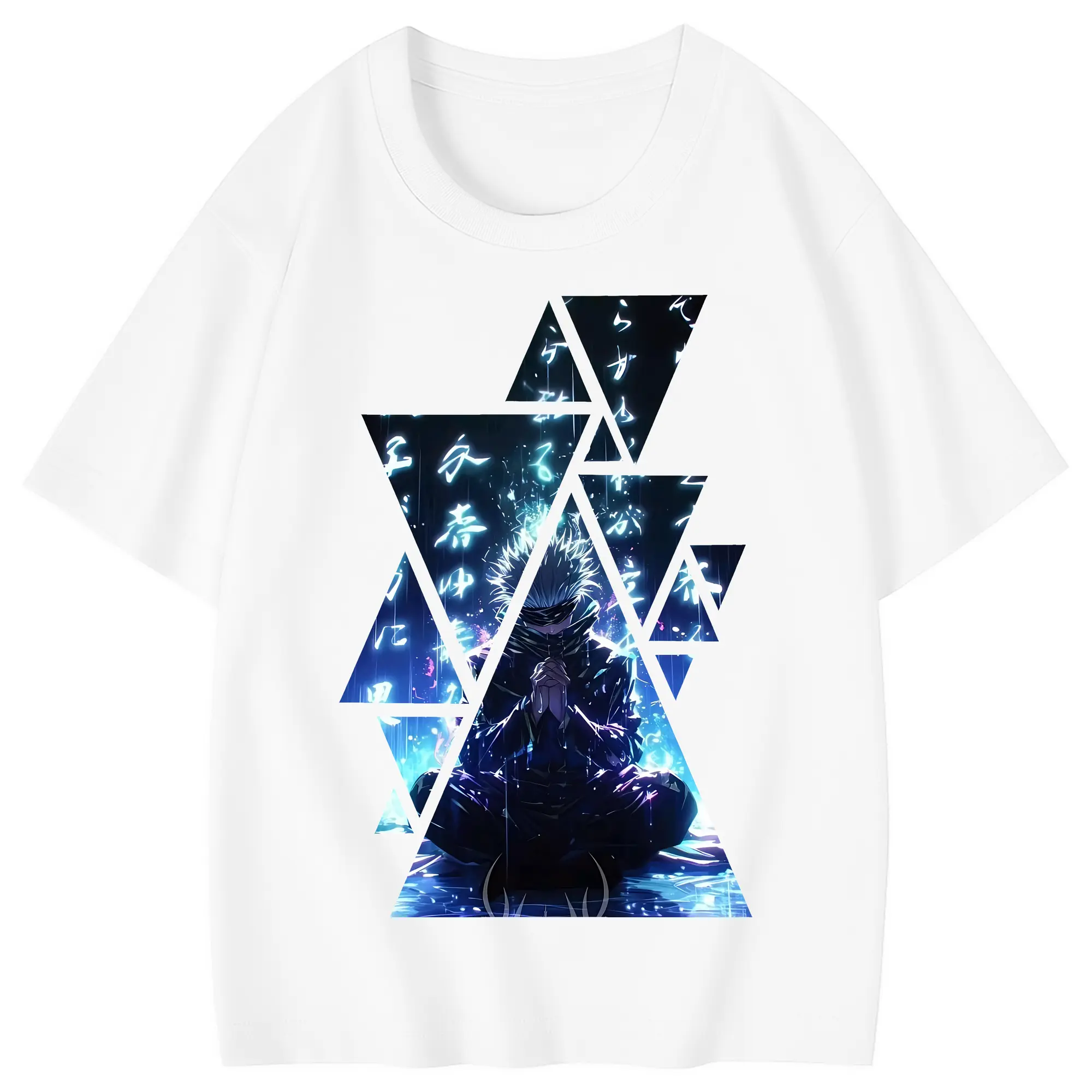 呪術廻戦 グッズ,五条 悟 - 綿100％ キッズTシャツ ・ フロントプリント ・ 快適 通気性 ・ スポーツ カジュアル 散歩用