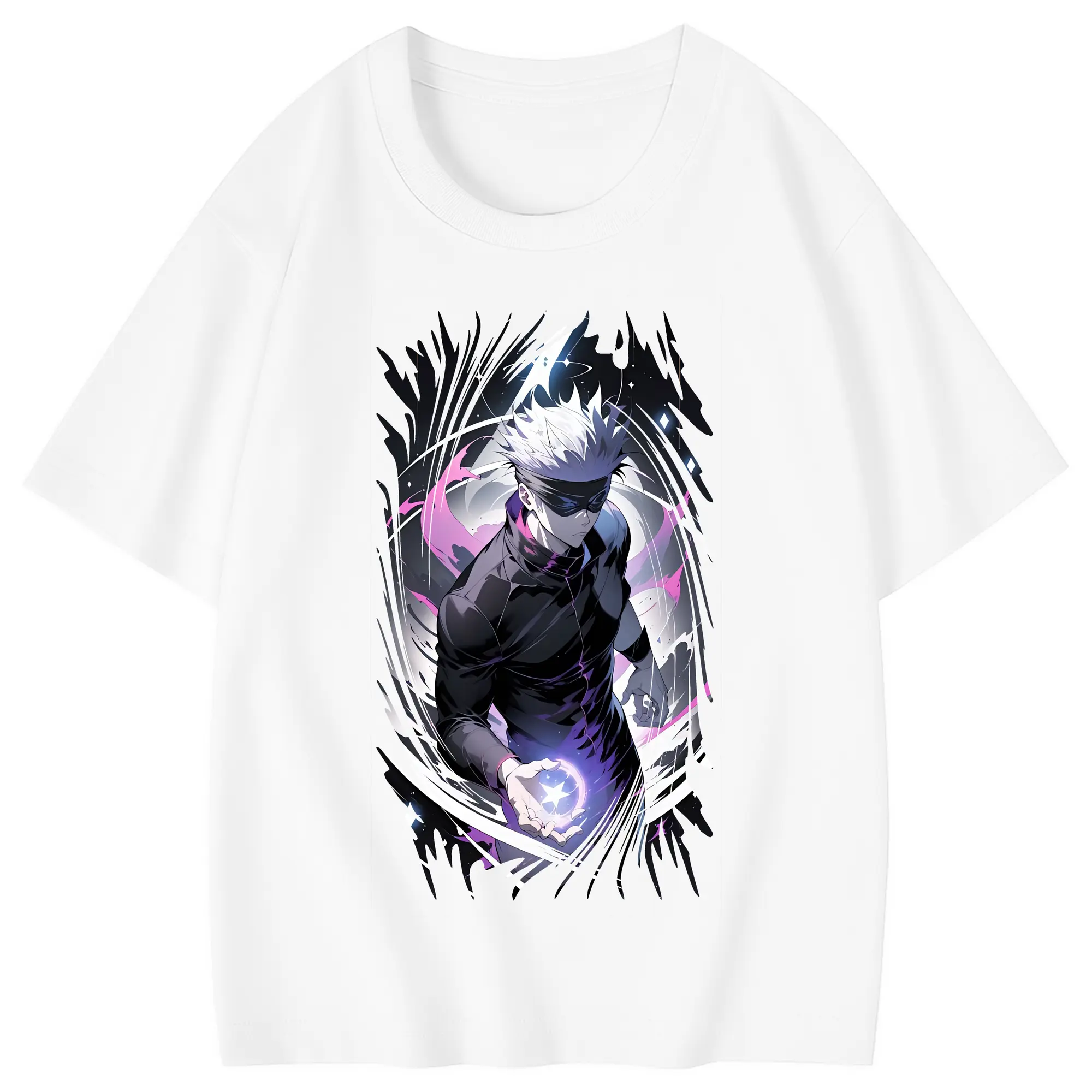 呪術廻戦 グッズ,五条 悟 - 綿100％ キッズTシャツ ・ フロントプリント ・ 快適 通気性 ・ スポーツ カジュアル 散歩用