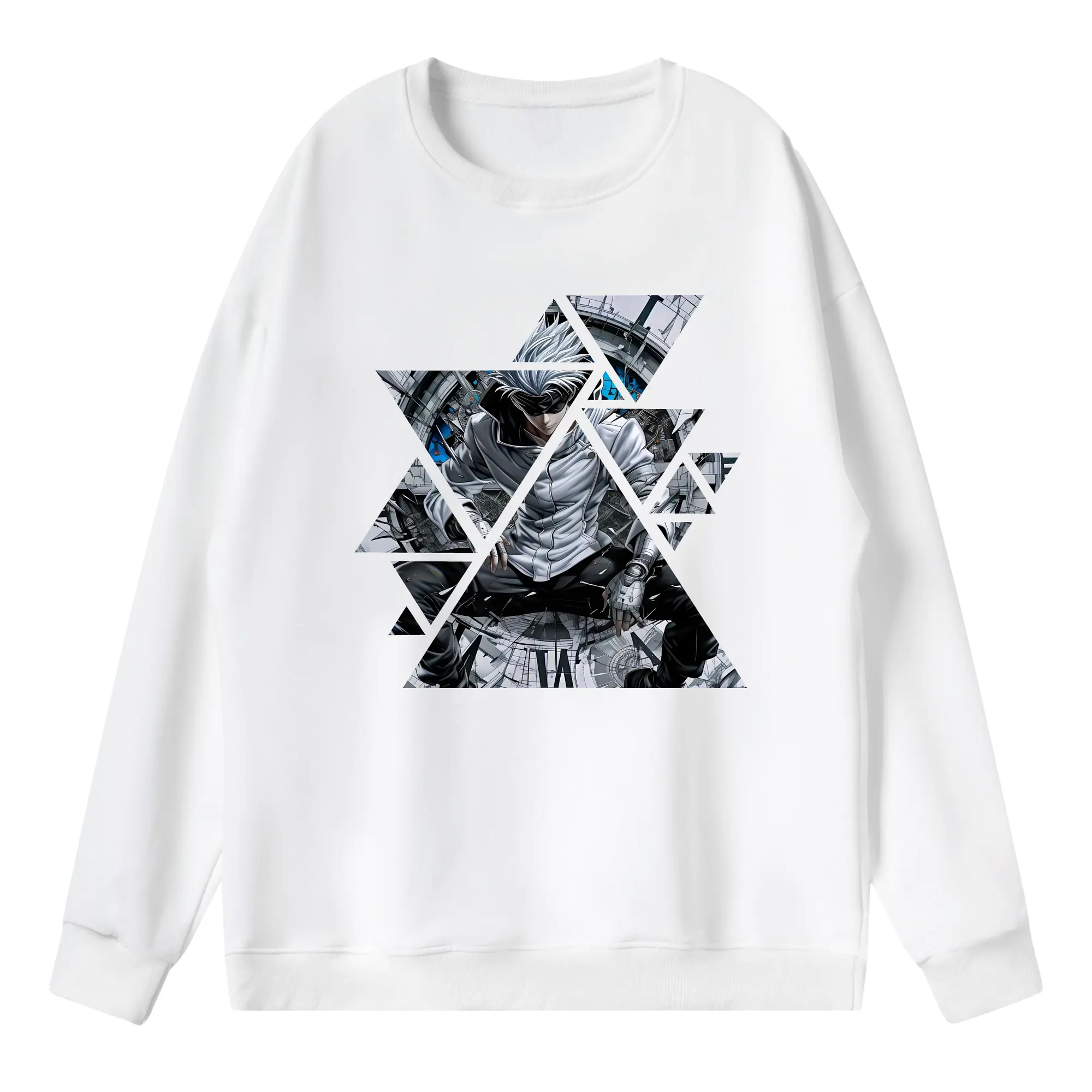 呪術廻戦 グッズ,五条 悟 - 薄手 クルーネック スウェット 裏毛260g · ポリエステル 春秋向け カジュアル 男女兼用 · トレーナー デイリー スポーツ 散歩に最適