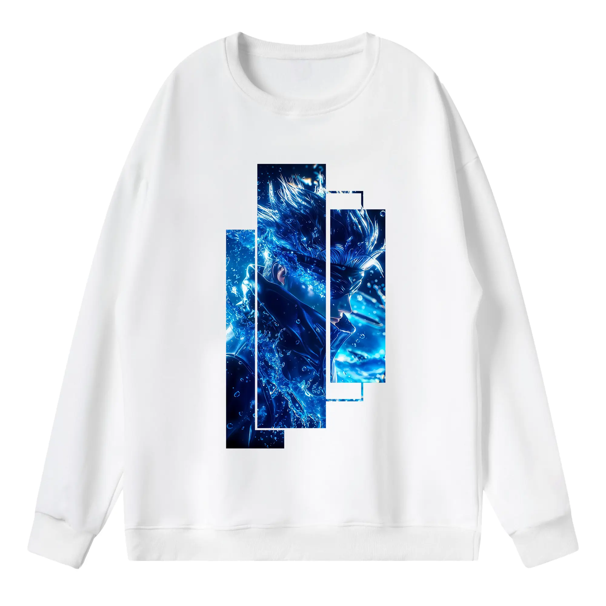 呪術廻戦 グッズ,五条 悟 - 薄手 クルーネック スウェット 裏毛260g · ポリエステル 春秋向け カジュアル 男女兼用 · トレーナー デイリー スポーツ 散歩に最適