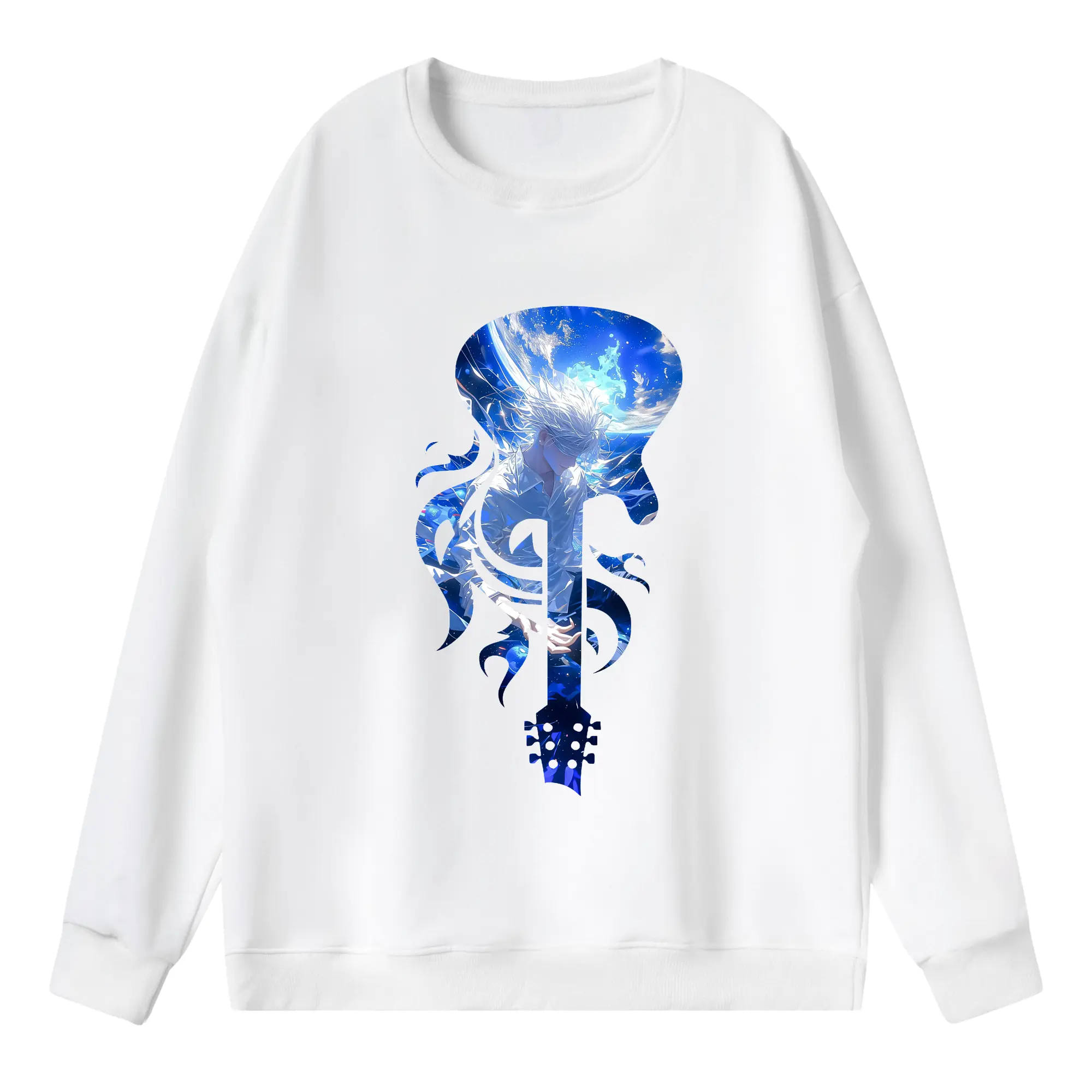 呪術廻戦 グッズ,五条 悟 - 薄手 クルーネック スウェット 裏毛260g · ポリエステル 春秋向け カジュアル 男女兼用 · トレーナー デイリー スポーツ 散歩に最適