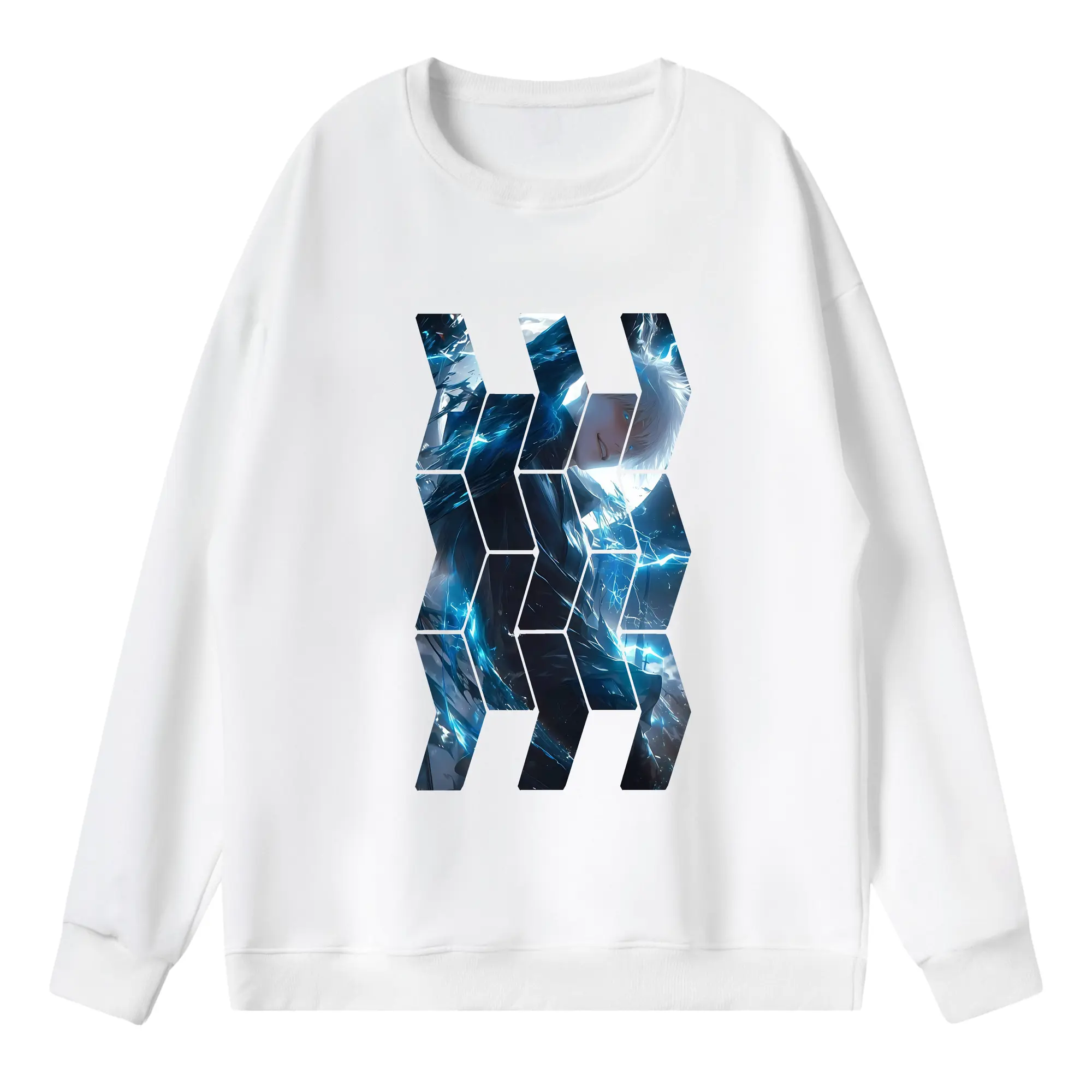 呪術廻戦 グッズ,五条 悟 - 薄手 クルーネック スウェット 裏毛260g · ポリエステル 春秋向け カジュアル 男女兼用 · トレーナー デイリー スポーツ 散歩に最適