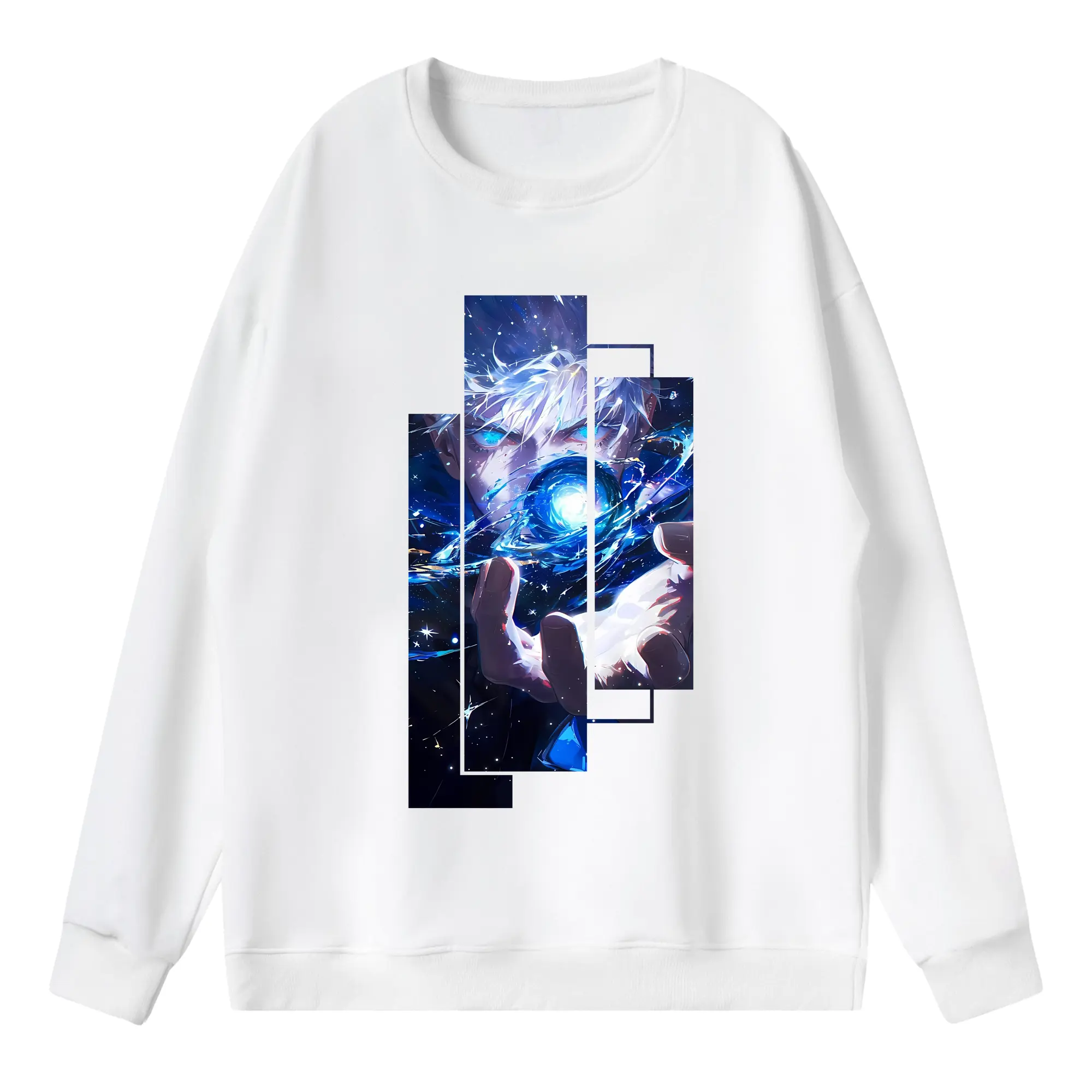 呪術廻戦 グッズ,五条 悟 - 薄手 クルーネック スウェット 裏毛260g · ポリエステル 春秋向け カジュアル 男女兼用 · トレーナー デイリー スポーツ 散歩に最適