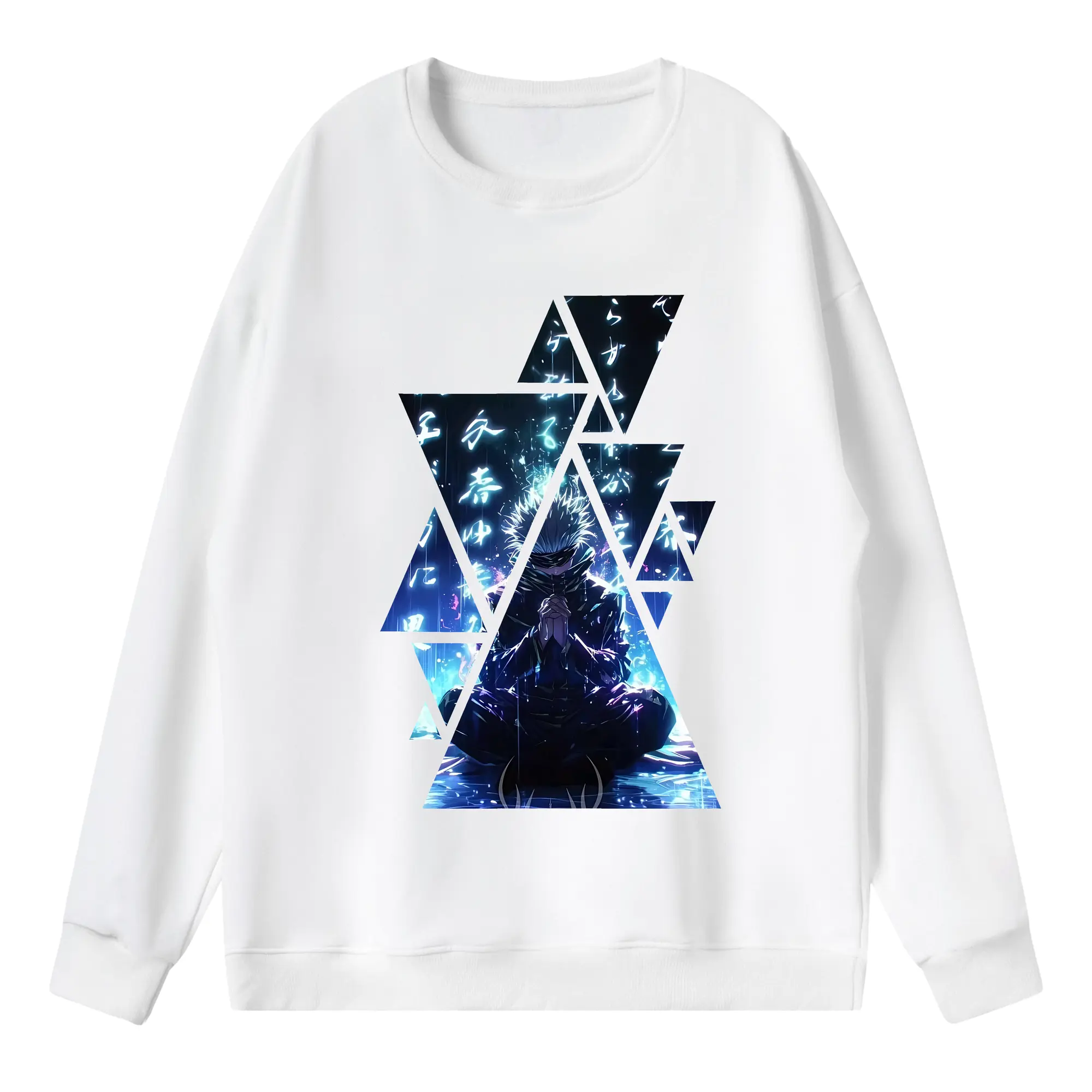 呪術廻戦 グッズ,五条 悟 - 薄手 クルーネック スウェット 裏毛260g · ポリエステル 春秋向け カジュアル 男女兼用 · トレーナー デイリー スポーツ 散歩に最適