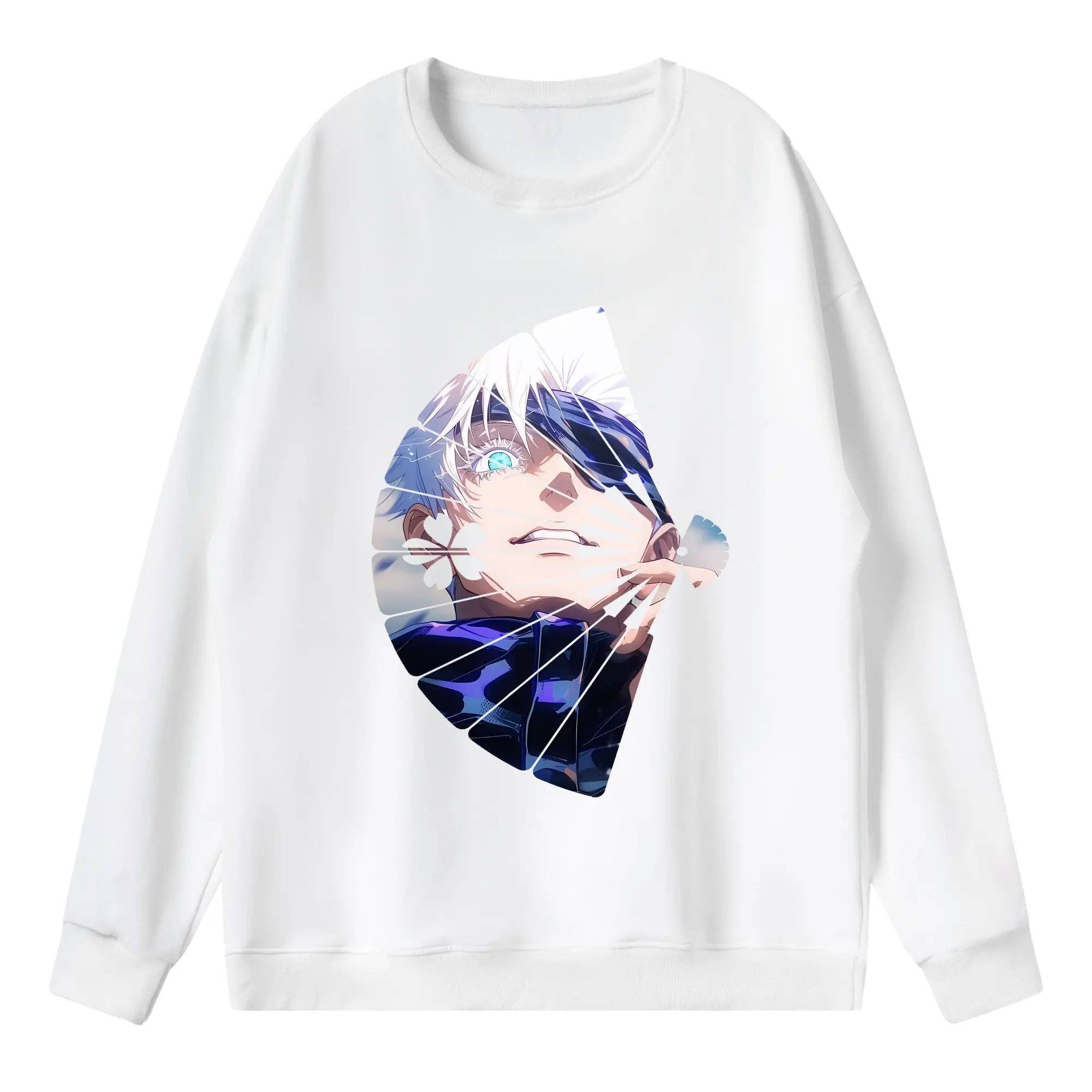 呪術廻戦 グッズ,五条 悟 - 薄手 クルーネック スウェット 裏毛260g · ポリエステル 春秋向け カジュアル 男女兼用 · トレーナー デイリー スポーツ 散歩に最適