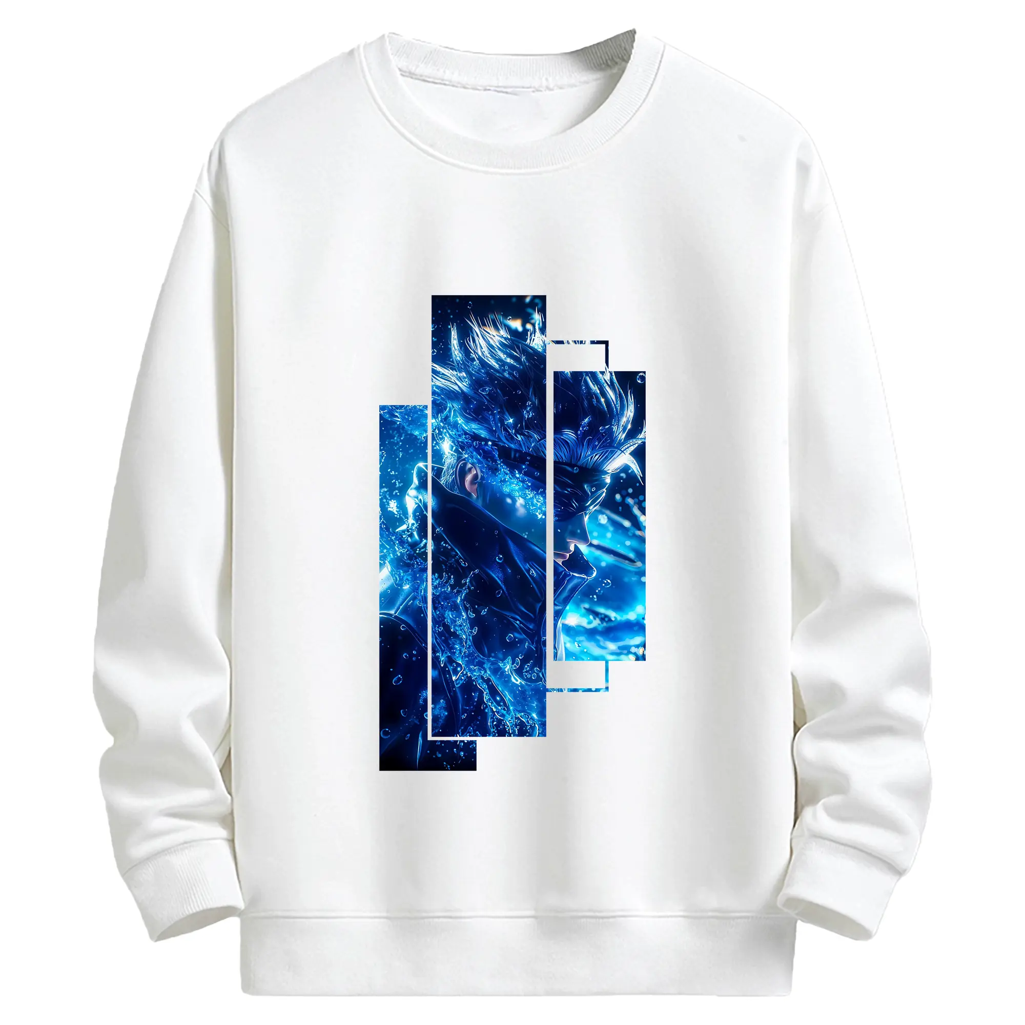 呪術廻戦 グッズ,五条 悟 - キッズ クルーネックスウェットシャツ ・ フロントプリント ・ 綿80％ ポリエステル20％ ・ 快適 通学 スポーツ 日常使い お散歩用