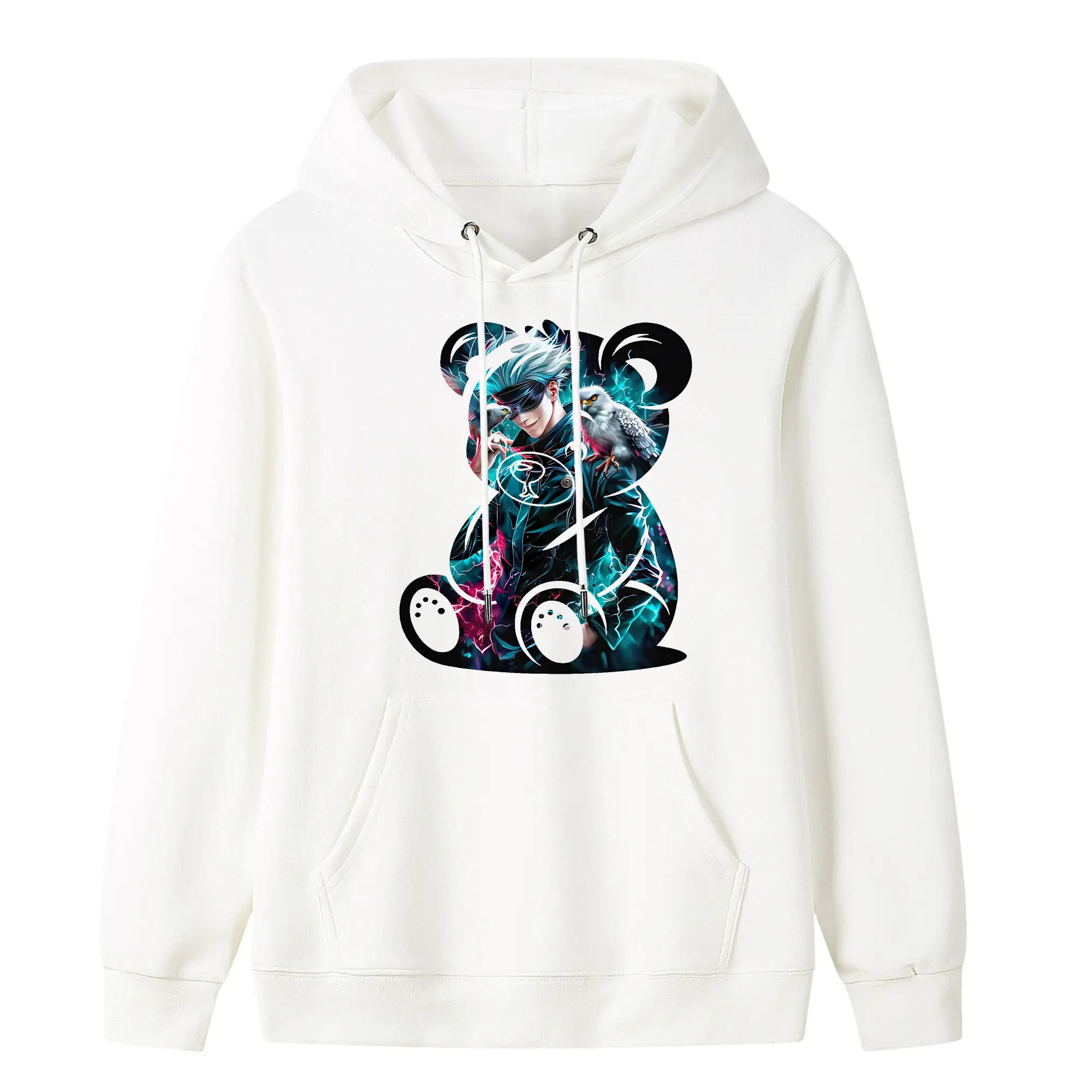 呪術廻戦 グッズ,五条 悟 - キッズ フード付きパーカー ・ フロントプリント ・ ポリエステル100％ ・ 快適 通学 スポーツ 日常使い お散歩用