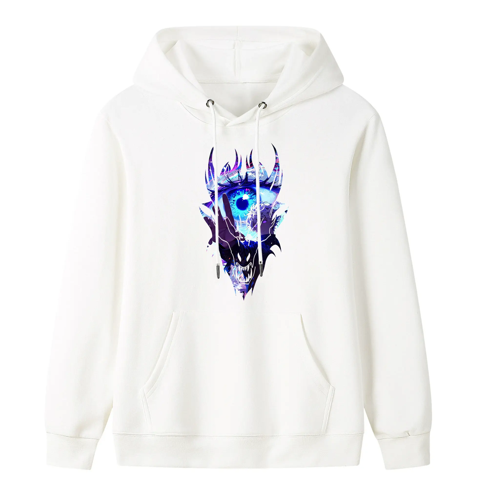 呪術廻戦 グッズ,五条 悟 - キッズ フード付きパーカー ・ フロントプリント ・ ポリエステル100％ ・ 快適 通学 スポーツ 日常使い お散歩用