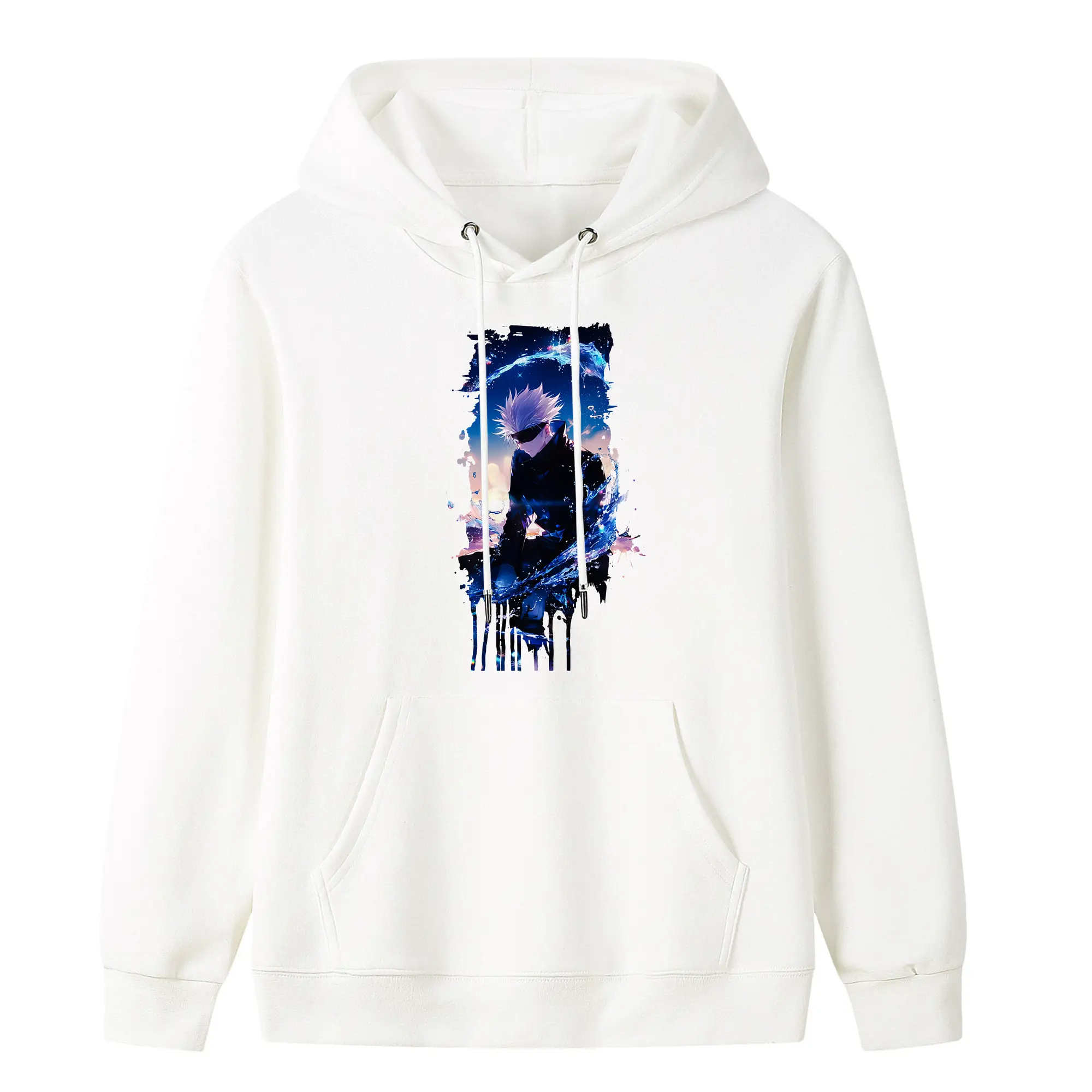 呪術廻戦 グッズ,五条 悟 - キッズ フード付きパーカー ・ フロントプリント ・ ポリエステル100％ ・ 快適 通学 スポーツ 日常使い お散歩用