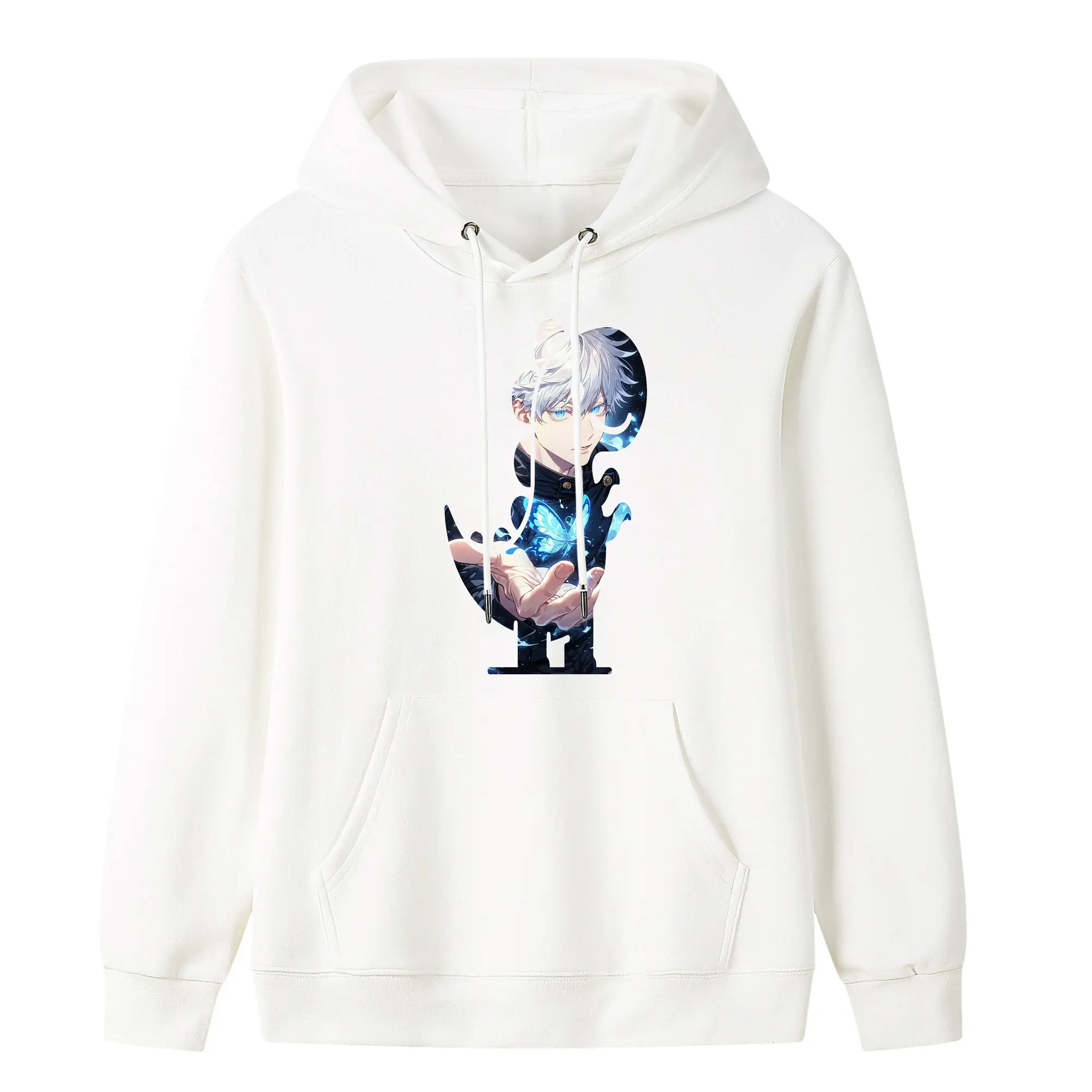 呪術廻戦 グッズ,五条 悟 - キッズ フード付きパーカー ・ フロントプリント ・ ポリエステル100％ ・ 快適 通学 スポーツ 日常使い お散歩用