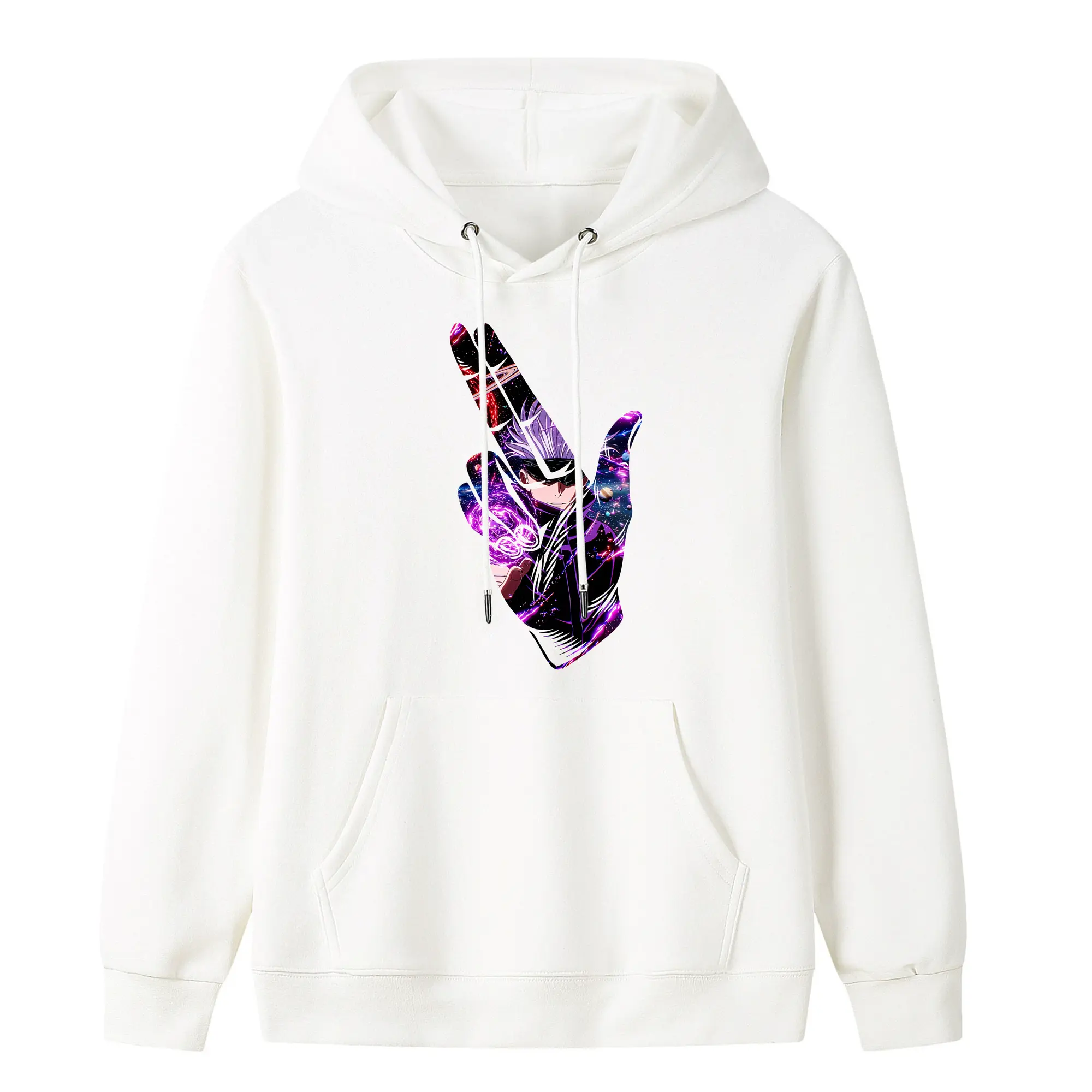 呪術廻戦 グッズ,五条 悟 - キッズ フード付きパーカー ・ フロントプリント ・ ポリエステル100％ ・ 快適 通学 スポーツ 日常使い お散歩用