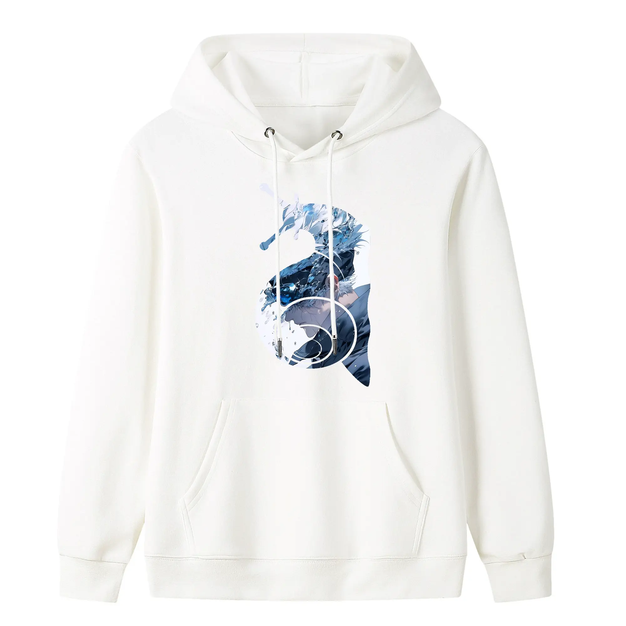 呪術廻戦 グッズ,五条 悟 - キッズ フード付きパーカー ・ フロントプリント ・ ポリエステル100％ ・ 快適 通学 スポーツ 日常使い お散歩用