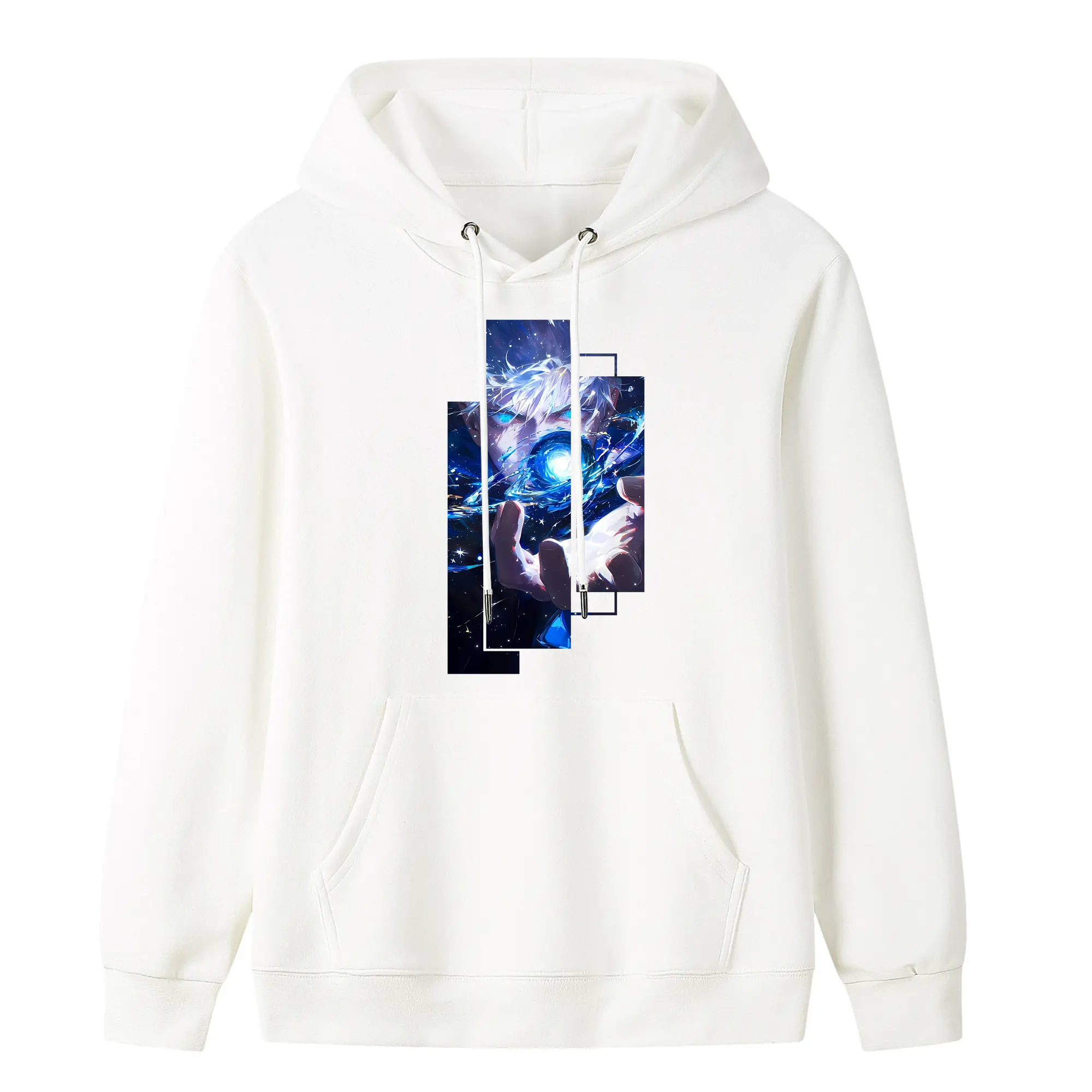 呪術廻戦 グッズ,五条 悟 - キッズ フード付きパーカー ・ フロントプリント ・ ポリエステル100％ ・ 快適 通学 スポーツ 日常使い お散歩用