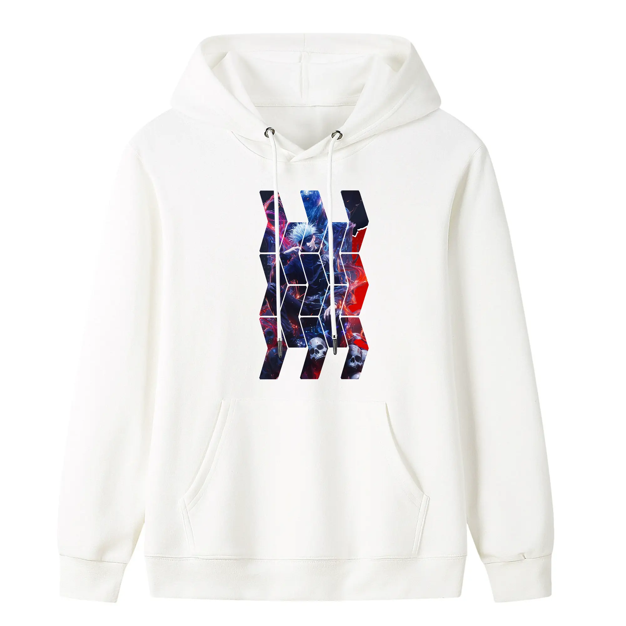 呪術廻戦 グッズ,五条 悟 - キッズ フード付きパーカー ・ フロントプリント ・ ポリエステル100％ ・ 快適 通学 スポーツ 日常使い お散歩用