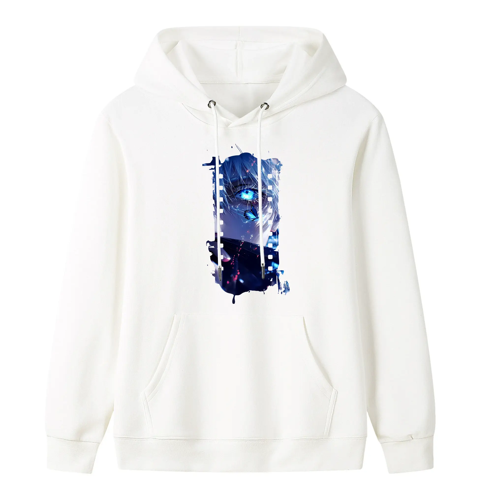 呪術廻戦 グッズ,五条 悟 - キッズ フード付きパーカー ・ フロントプリント ・ ポリエステル100％ ・ 快適 通学 スポーツ 日常使い お散歩用