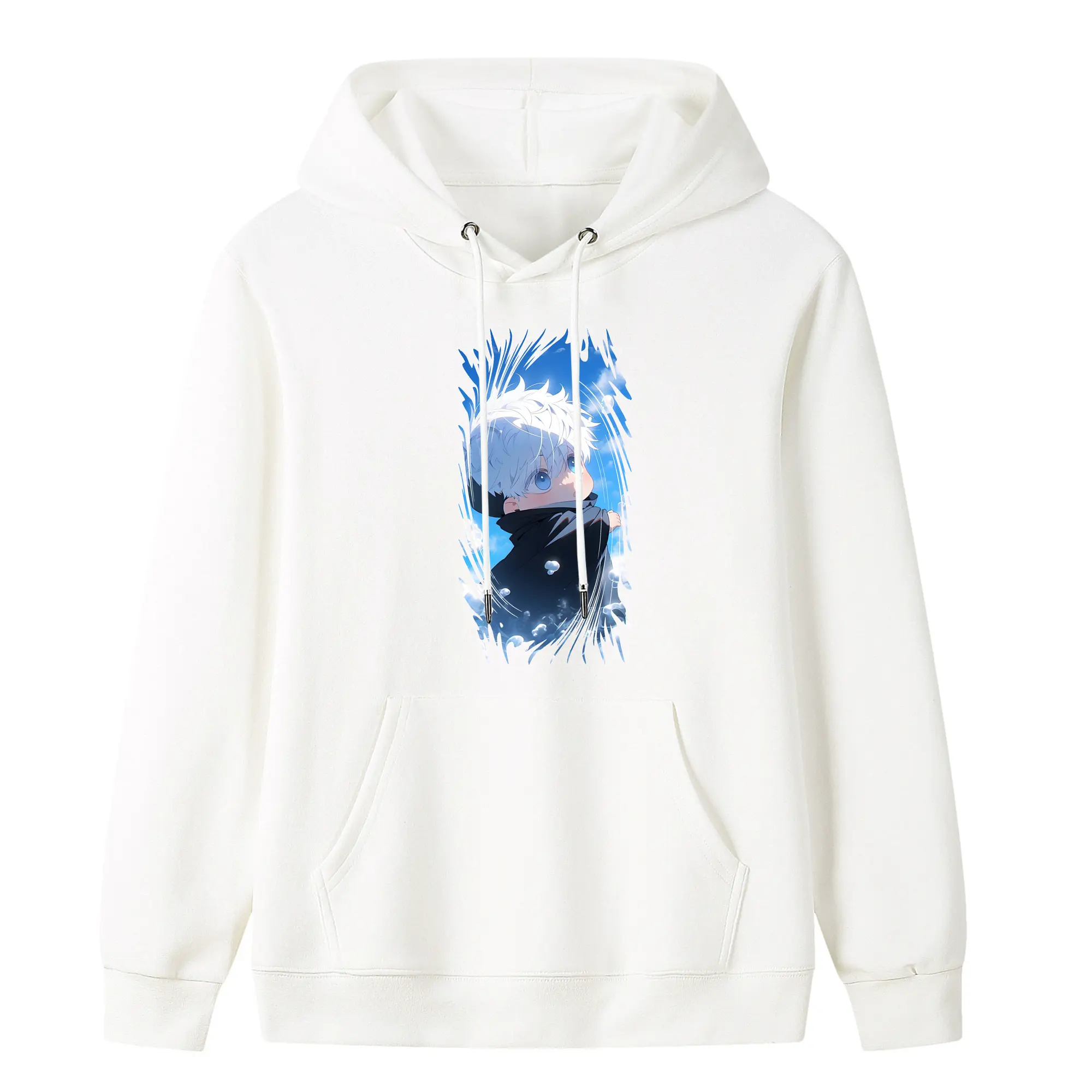 呪術廻戦 グッズ,五条 悟 - キッズ フード付きパーカー ・ フロントプリント ・ ポリエステル100％ ・ 快適 通学 スポーツ 日常使い お散歩用