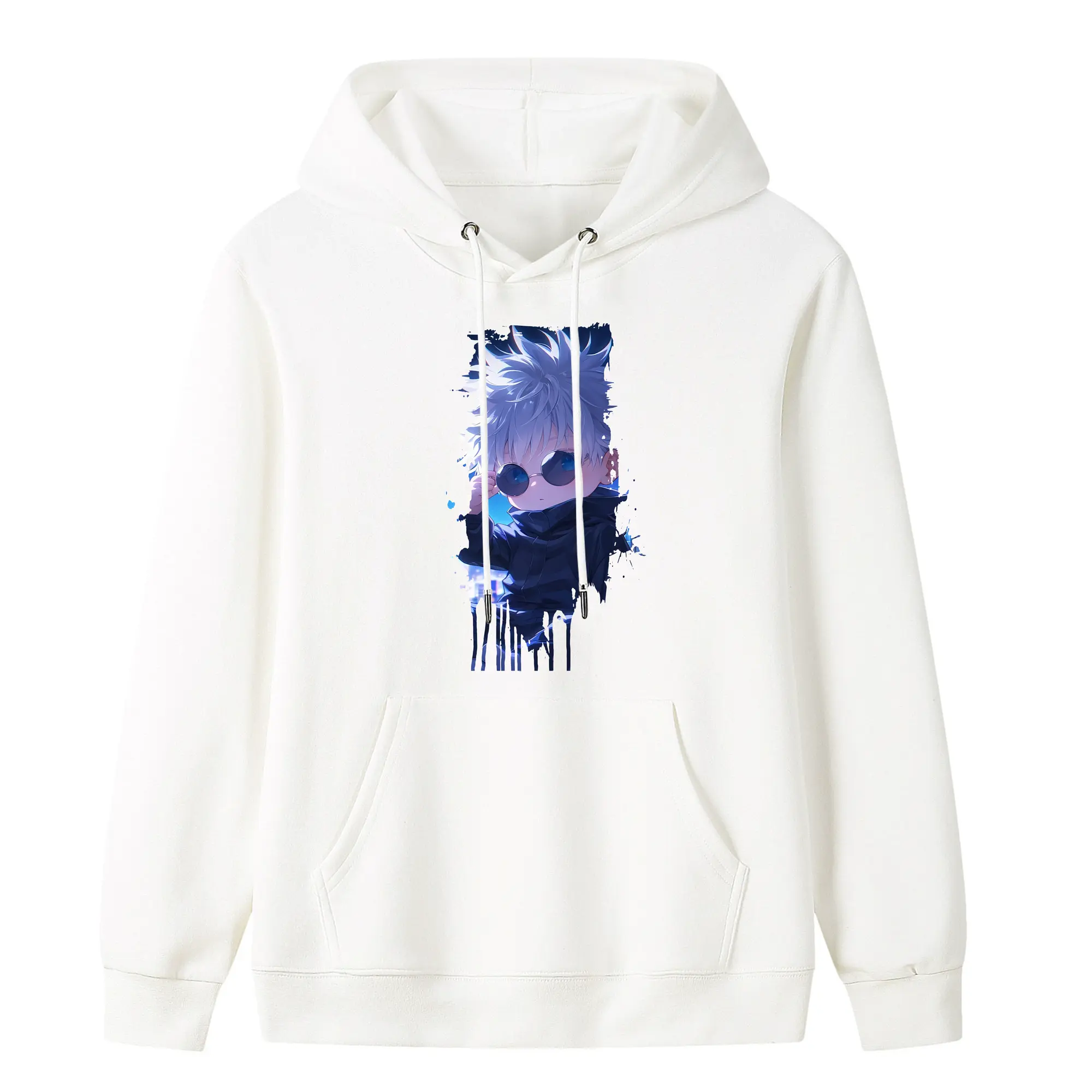 呪術廻戦 グッズ,五条 悟 - キッズ フード付きパーカー ・ フロントプリント ・ ポリエステル100％ ・ 快適 通学 スポーツ 日常使い お散歩用