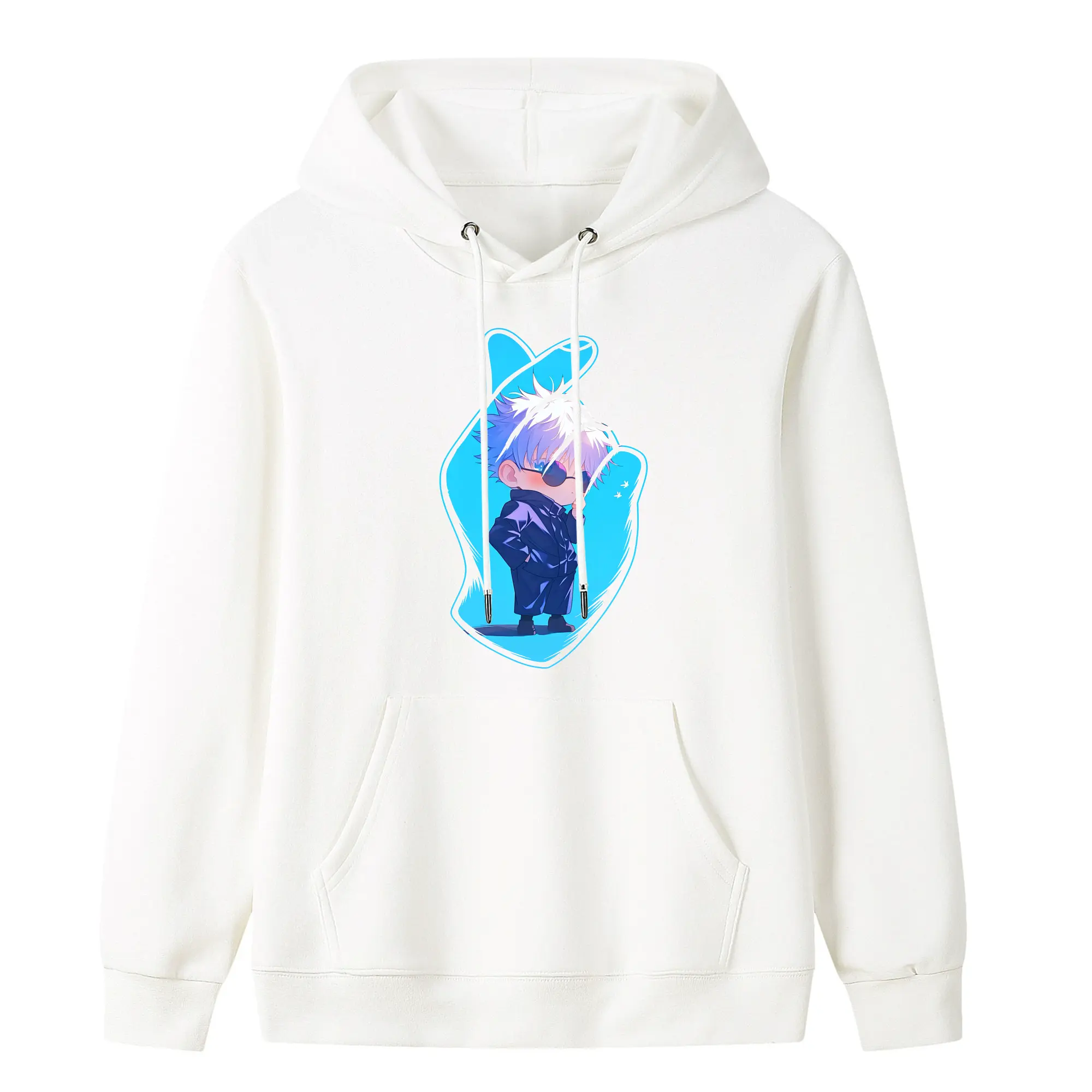 呪術廻戦 グッズ,五条 悟 - キッズ フード付きパーカー ・ フロントプリント ・ ポリエステル100％ ・ 快適 通学 スポーツ 日常使い お散歩用