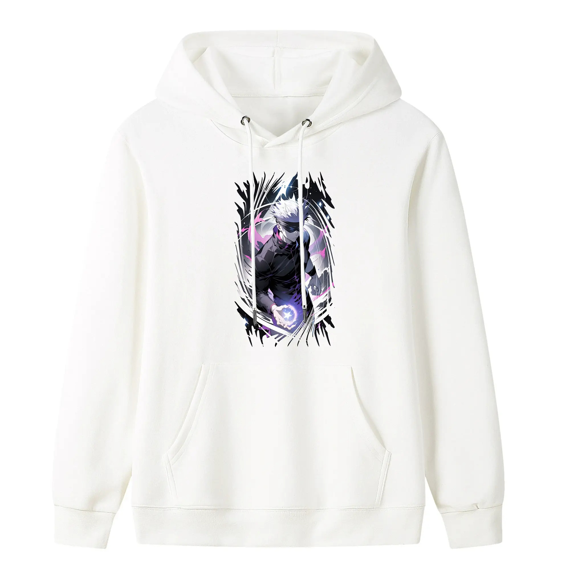 呪術廻戦 グッズ,五条 悟 - キッズ フード付きパーカー ・ フロントプリント ・ ポリエステル100％ ・ 快適 通学 スポーツ 日常使い お散歩用