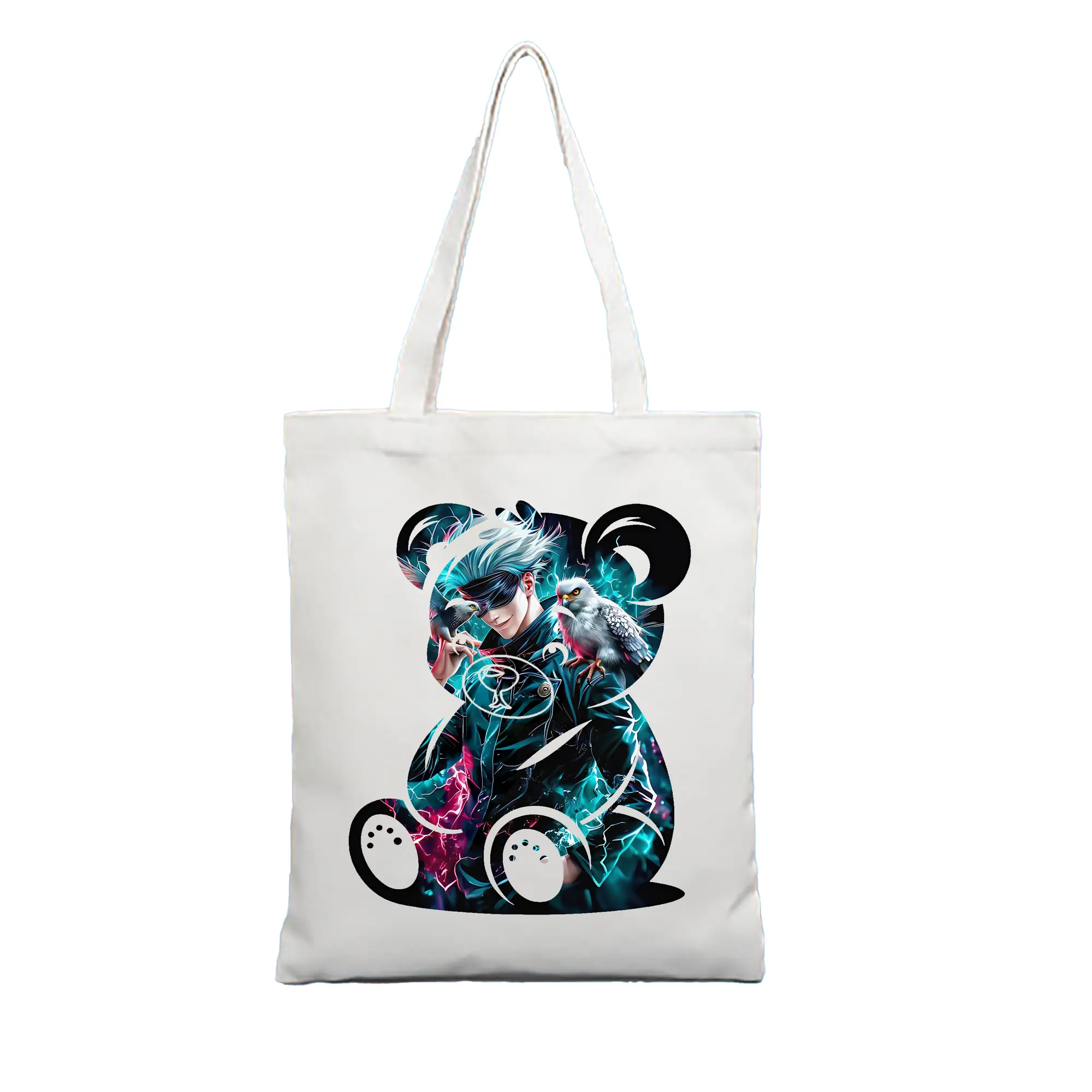 呪術廻戦 グッズ,五条 悟 - 縦型キャンバス手提げバッグ（トートバッグ） ・ キャンバス素材 ・ ショッピング用 ・ 軽量 丈夫 お手入れ簡単