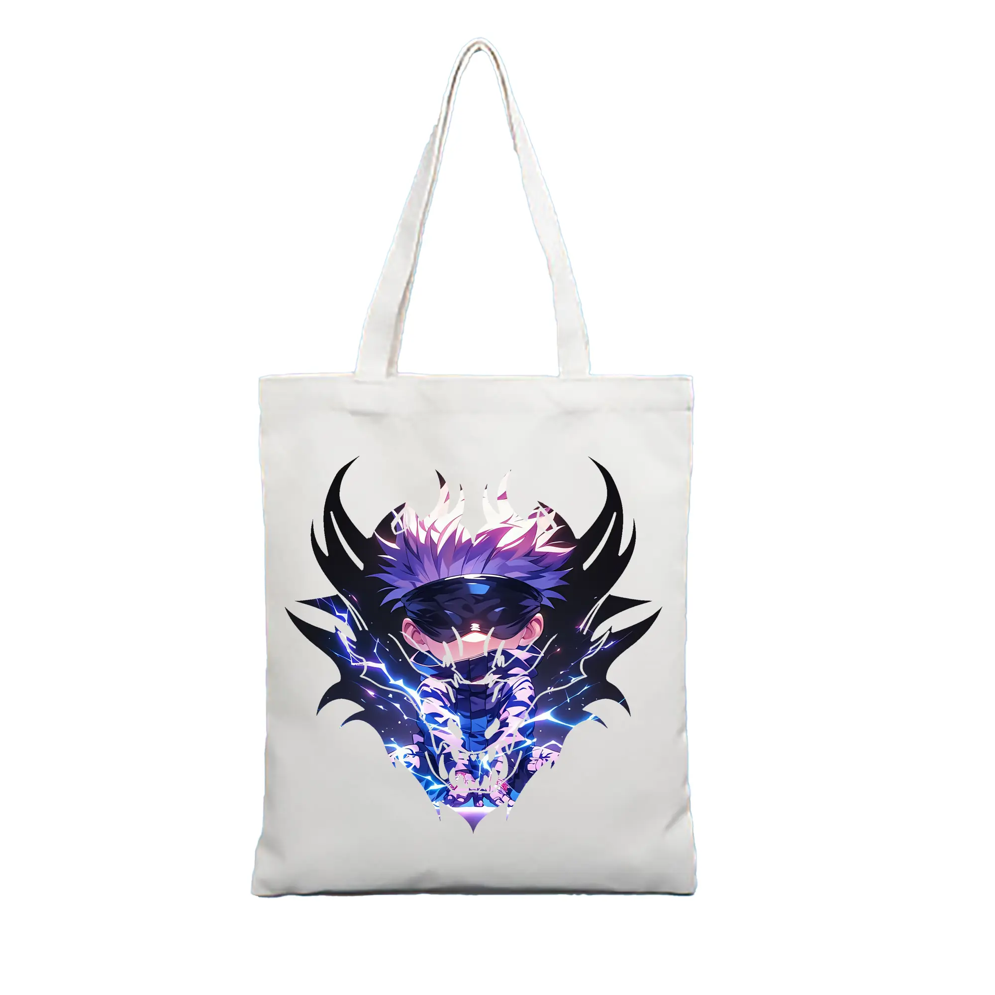 呪術廻戦 グッズ,五条 悟 - 縦型キャンバス手提げバッグ（トートバッグ） ・ キャンバス素材 ・ ショッピング用 ・ 軽量 丈夫 お手入れ簡単