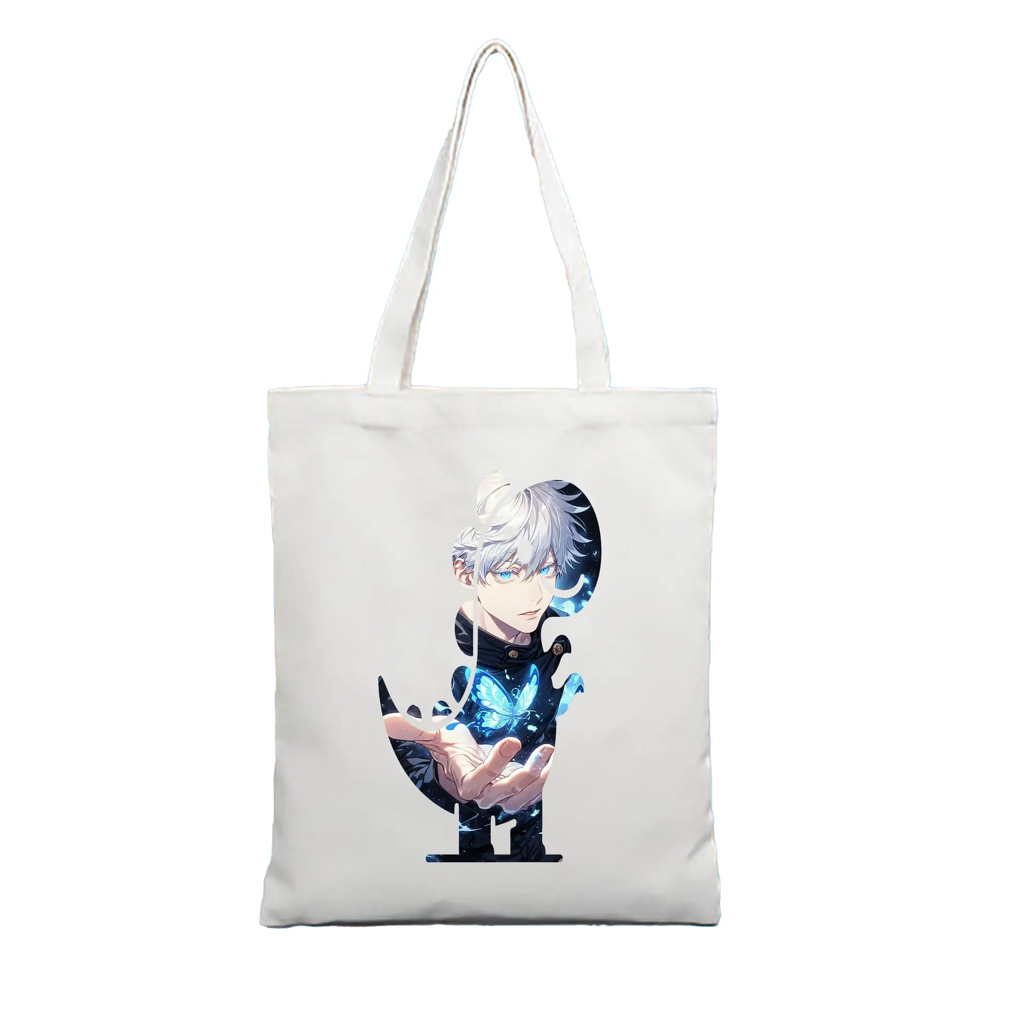 呪術廻戦 グッズ,五条 悟 - 縦型キャンバス手提げバッグ（トートバッグ） ・ キャンバス素材 ・ ショッピング用 ・ 軽量 丈夫 お手入れ簡単