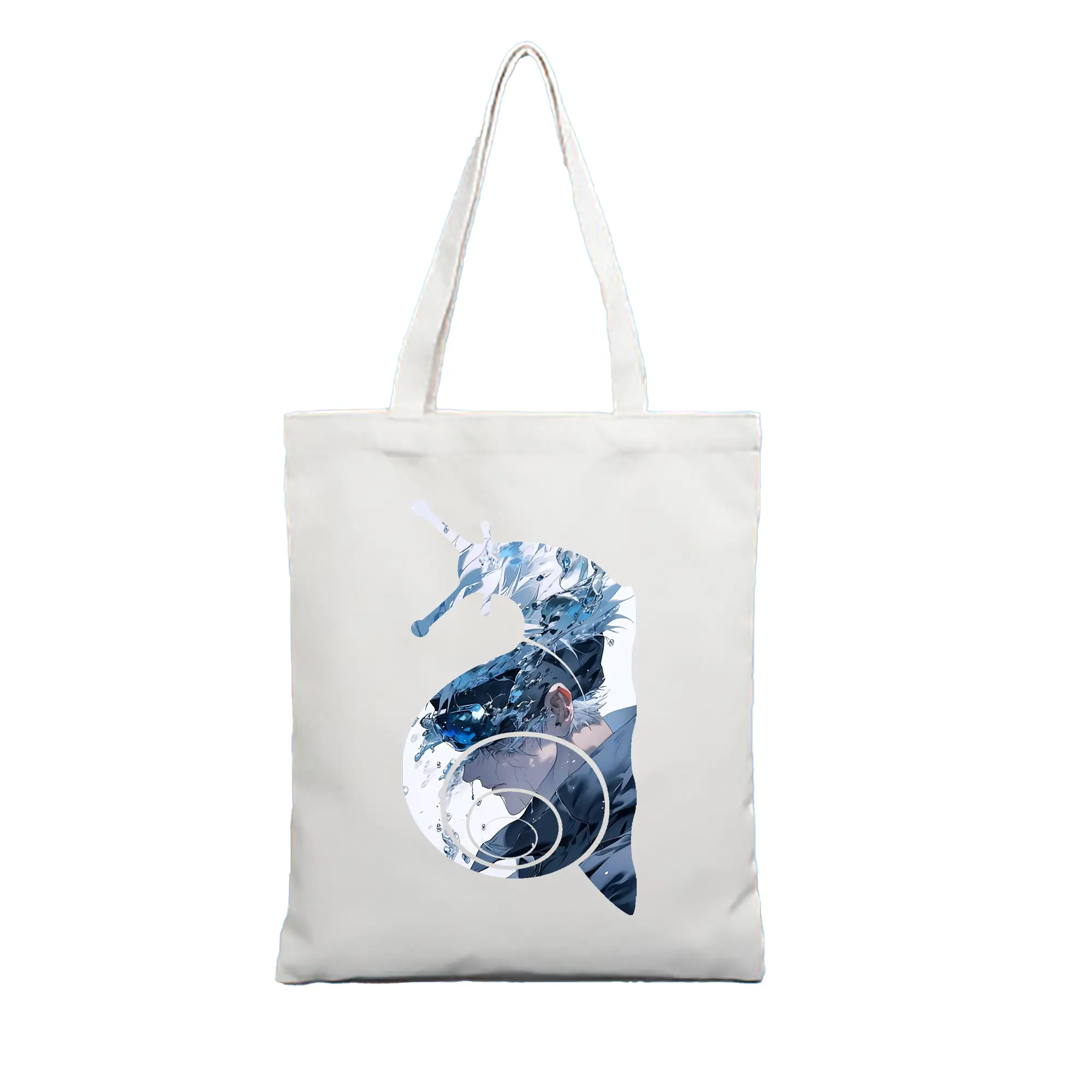 呪術廻戦 グッズ,五条 悟 - 縦型キャンバス手提げバッグ（トートバッグ） ・ キャンバス素材 ・ ショッピング用 ・ 軽量 丈夫 お手入れ簡単
