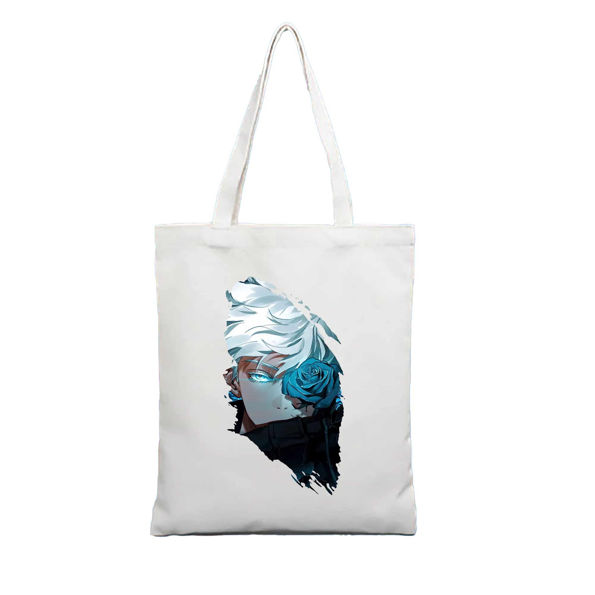 呪術廻戦 グッズ,五条 悟 - 縦型キャンバス手提げバッグ（トートバッグ） ・ キャンバス素材 ・ ショッピング用 ・ 軽量 丈夫 お手入れ簡単