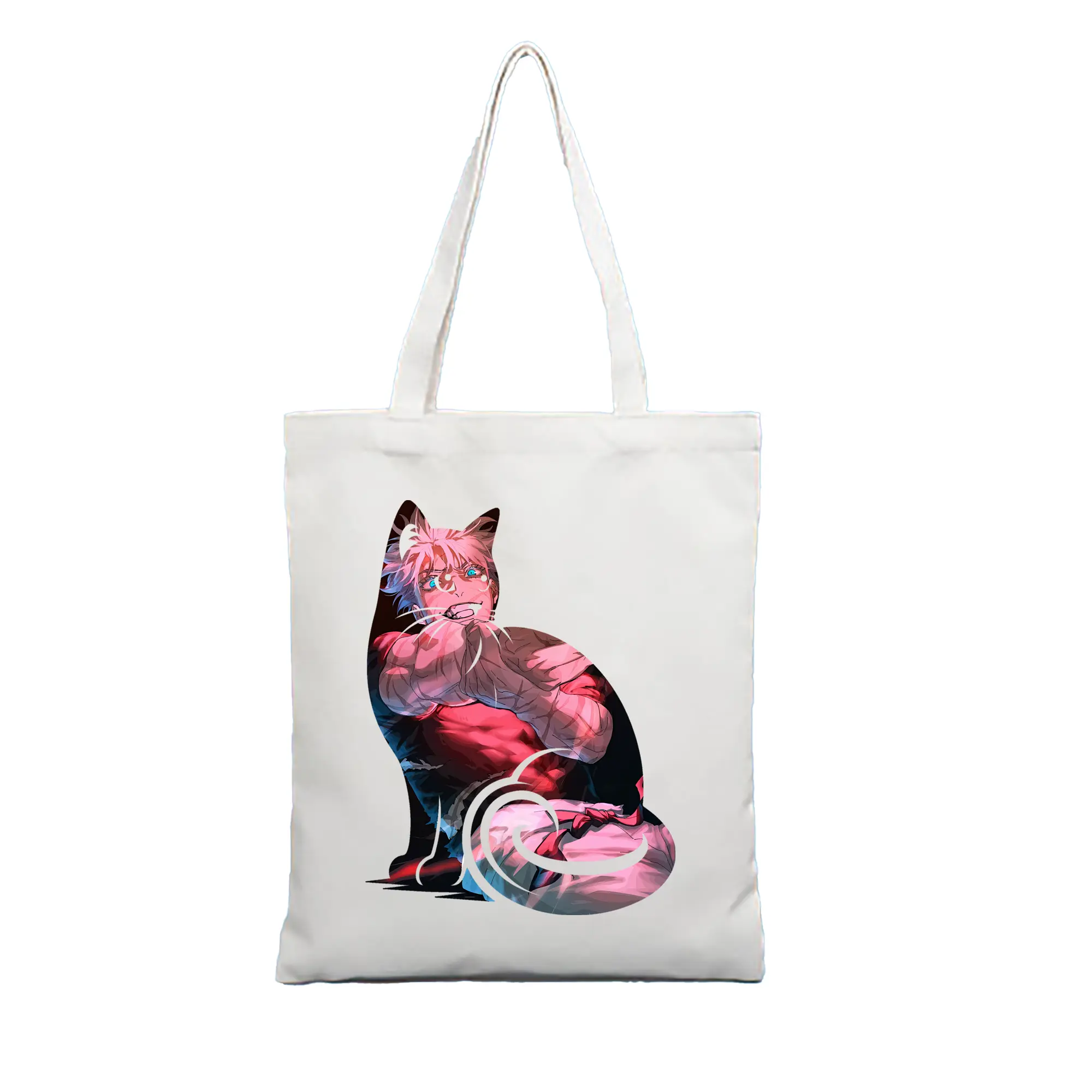 呪術廻戦 グッズ,五条 悟 - 縦型キャンバス手提げバッグ（トートバッグ） ・ キャンバス素材 ・ ショッピング用 ・ 軽量 丈夫 お手入れ簡単