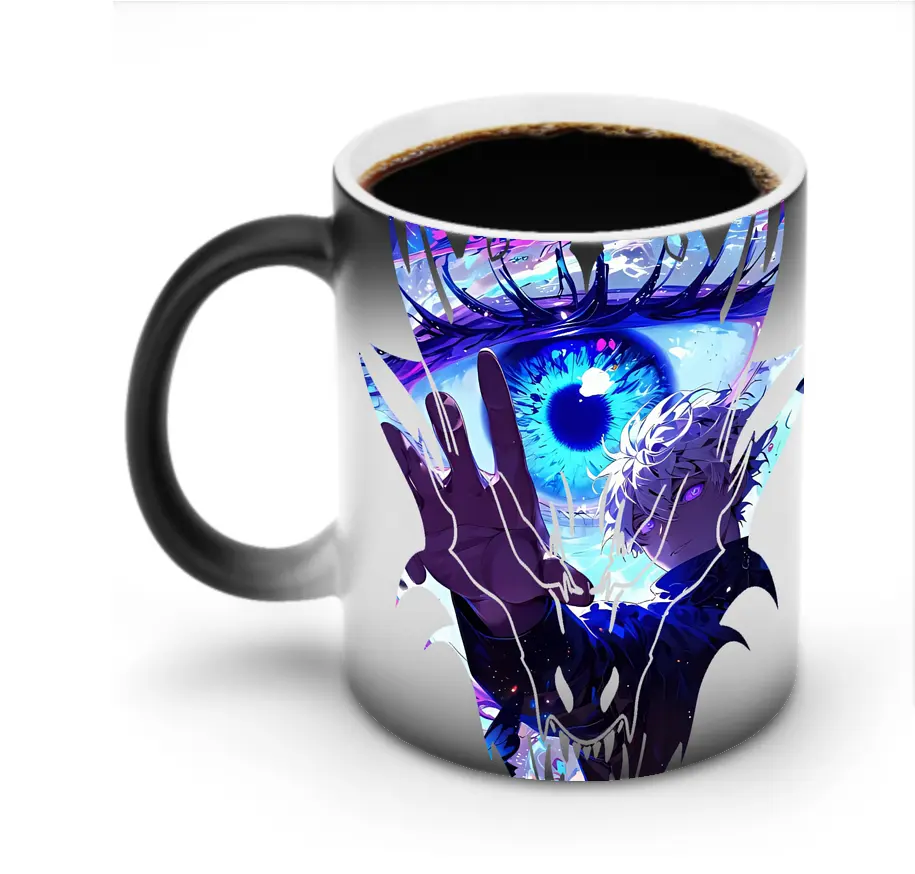 呪術廻戦 グッズ,五条 悟 - 変色マグカップ ・ セラミック ・ 熱転写プリント ・ 耐久性 高品質 ・ ギフト・自宅用 コーヒー お茶
