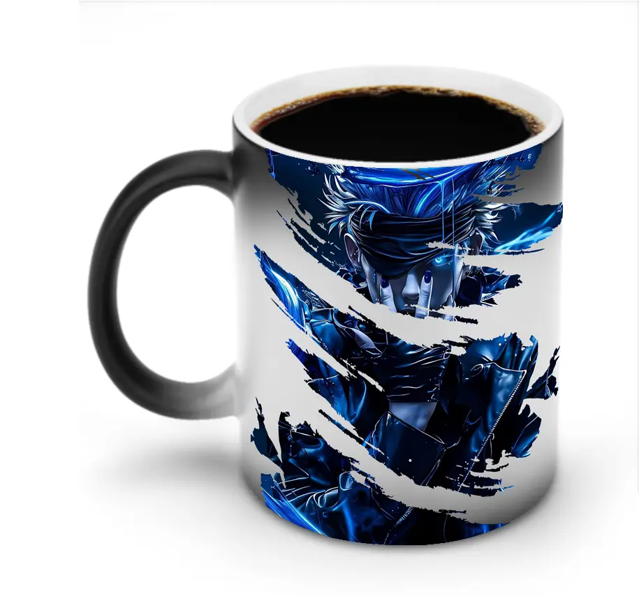 呪術廻戦 グッズ,五条 悟 - 変色マグカップ ・ セラミック ・ 熱転写プリント ・ 耐久性 高品質 ・ ギフト・自宅用 コーヒー お茶