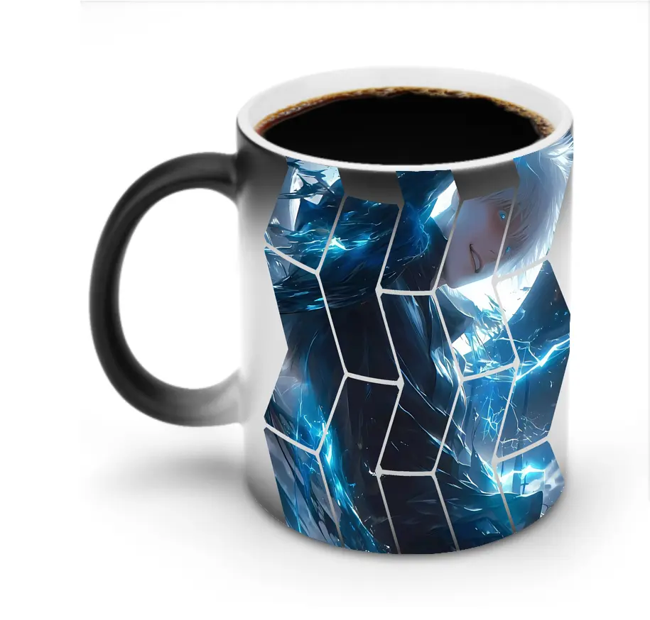 呪術廻戦 グッズ,五条 悟 - 変色マグカップ ・ セラミック ・ 熱転写プリント ・ 耐久性 高品質 ・ ギフト・自宅用 コーヒー お茶