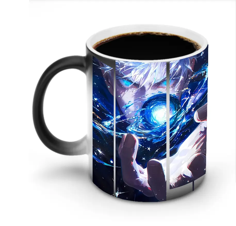 呪術廻戦 グッズ,五条 悟 - 変色マグカップ ・ セラミック ・ 熱転写プリント ・ 耐久性 高品質 ・ ギフト・自宅用 コーヒー お茶