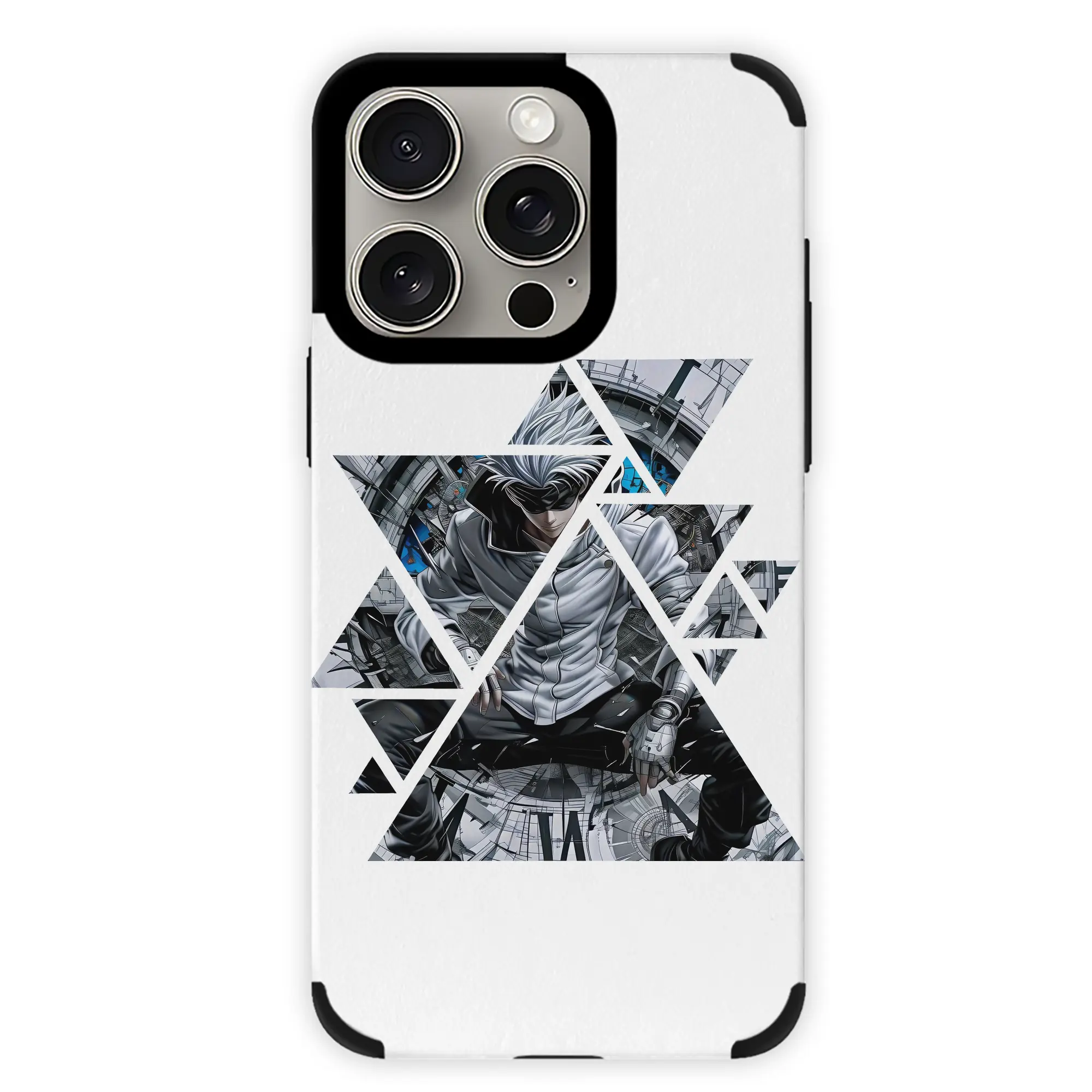 呪術廻戦 グッズ,五条 悟 - IPhone15ProMax対応 ・ PUレザースマホケース ・ 耐衝撃 ・ 黄変防止 ・ 360度全面保護 ・ 柔らか手触り ・ 3D立体ボタン