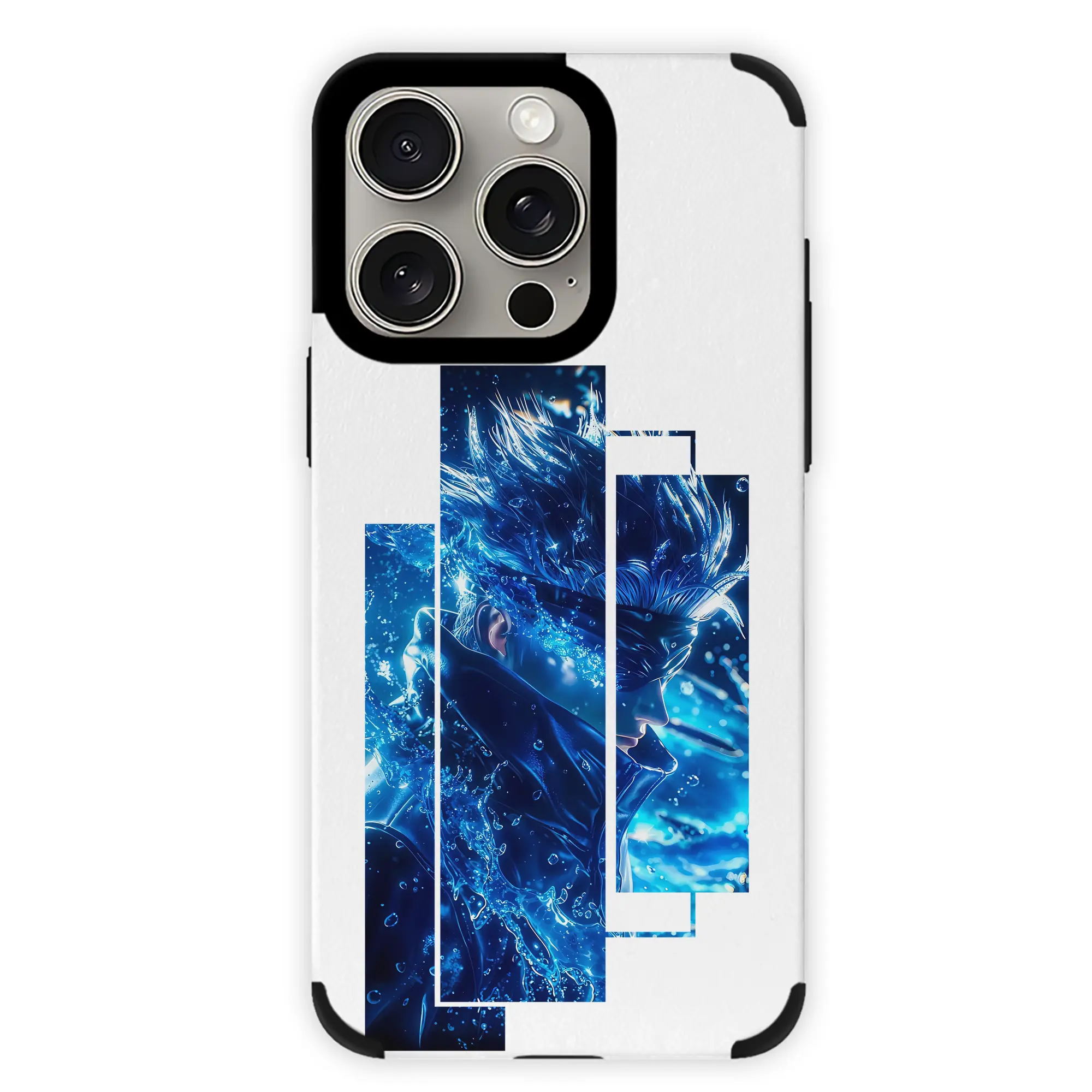 呪術廻戦 グッズ,五条 悟 - IPhone15ProMax対応 ・ PUレザースマホケース ・ 耐衝撃 ・ 黄変防止 ・ 360度全面保護 ・ 柔らか手触り ・ 3D立体ボタン