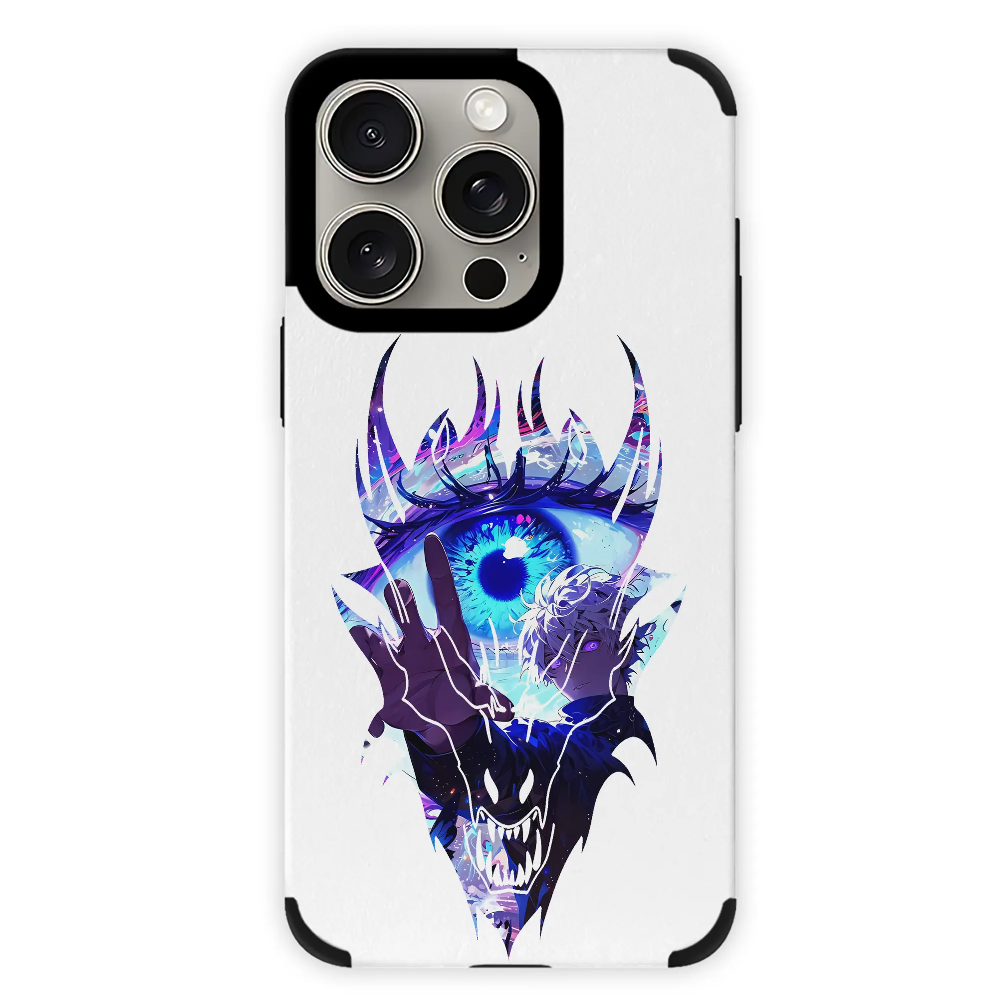 呪術廻戦 グッズ,五条 悟 - IPhone15ProMax対応 ・ PUレザースマホケース ・ 耐衝撃 ・ 黄変防止 ・ 360度全面保護 ・ 柔らか手触り ・ 3D立体ボタン