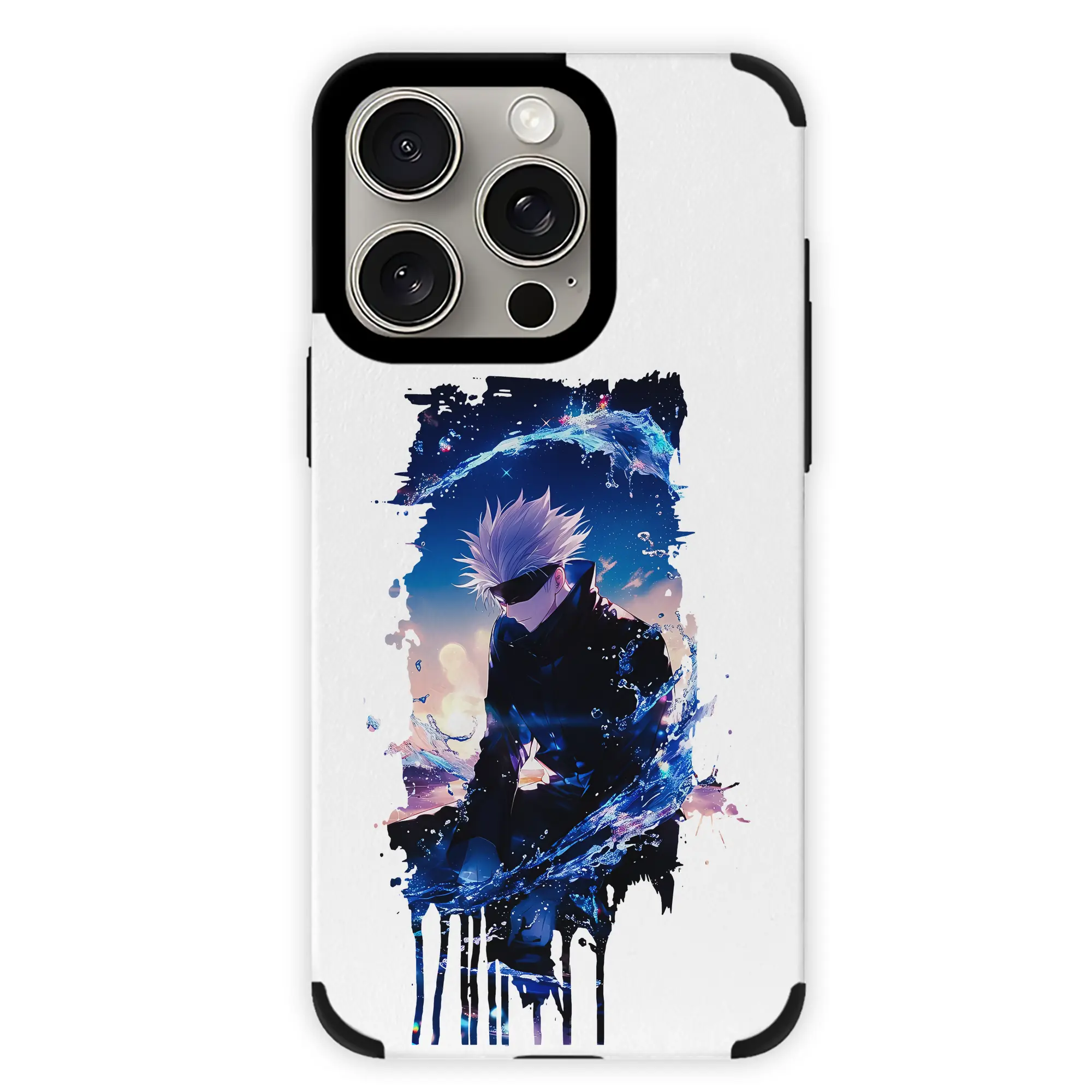 呪術廻戦 グッズ,五条 悟 - IPhone15ProMax対応 ・ PUレザースマホケース ・ 耐衝撃 ・ 黄変防止 ・ 360度全面保護 ・ 柔らか手触り ・ 3D立体ボタン