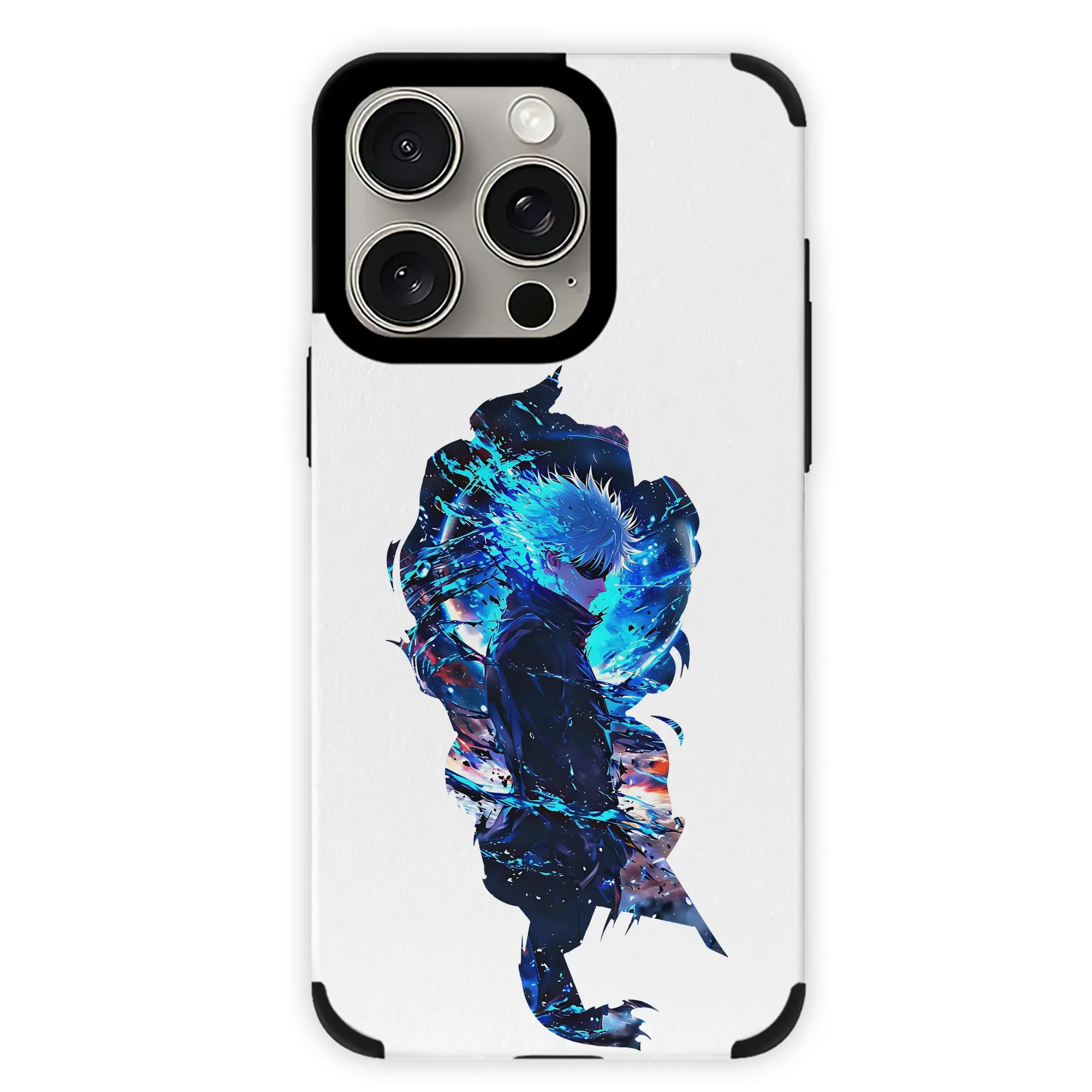 呪術廻戦 グッズ,五条 悟 - IPhone15ProMax対応 ・ PUレザースマホケース ・ 耐衝撃 ・ 黄変防止 ・ 360度全面保護 ・ 柔らか手触り ・ 3D立体ボタン