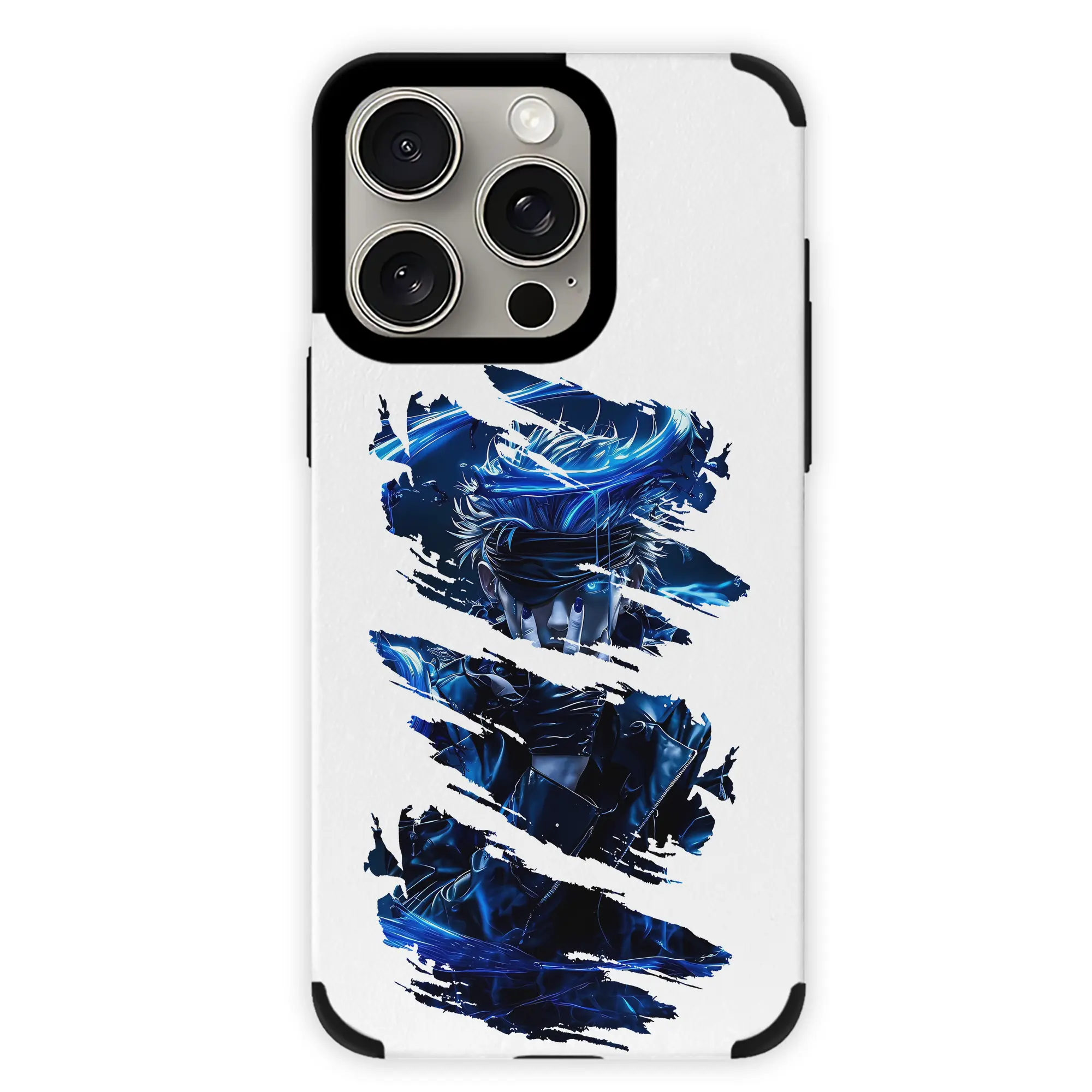 呪術廻戦 グッズ,五条 悟 - IPhone15ProMax対応 ・ PUレザースマホケース ・ 耐衝撃 ・ 黄変防止 ・ 360度全面保護 ・ 柔らか手触り ・ 3D立体ボタン