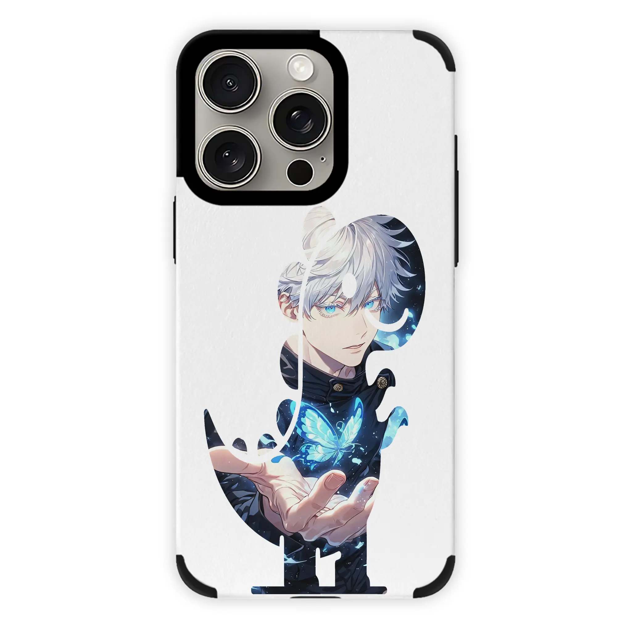 呪術廻戦 グッズ,五条 悟 - IPhone15ProMax対応 ・ PUレザースマホケース ・ 耐衝撃 ・ 黄変防止 ・ 360度全面保護 ・ 柔らか手触り ・ 3D立体ボタン