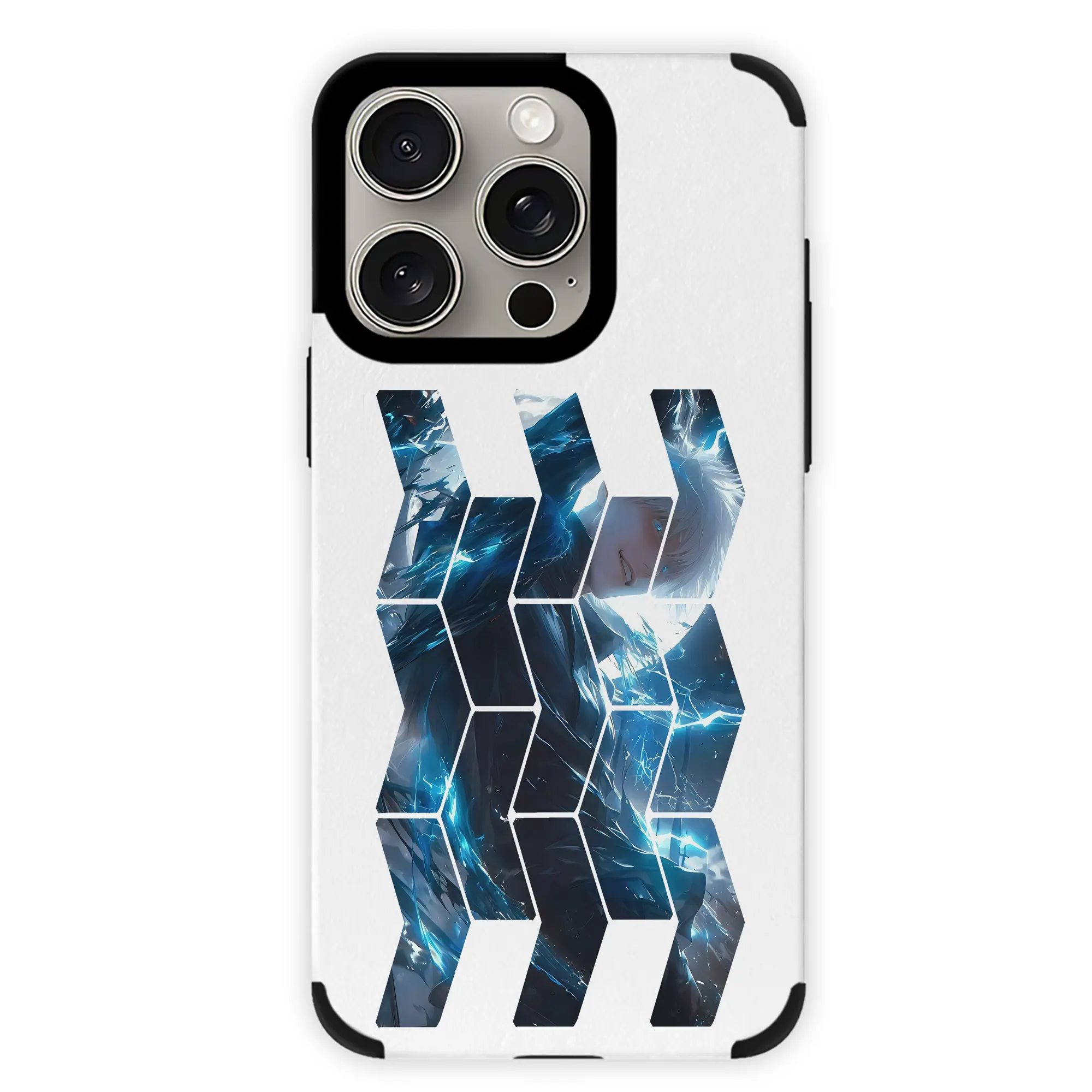 呪術廻戦 グッズ,五条 悟 - IPhone15ProMax対応 ・ PUレザースマホケース ・ 耐衝撃 ・ 黄変防止 ・ 360度全面保護 ・ 柔らか手触り ・ 3D立体ボタン